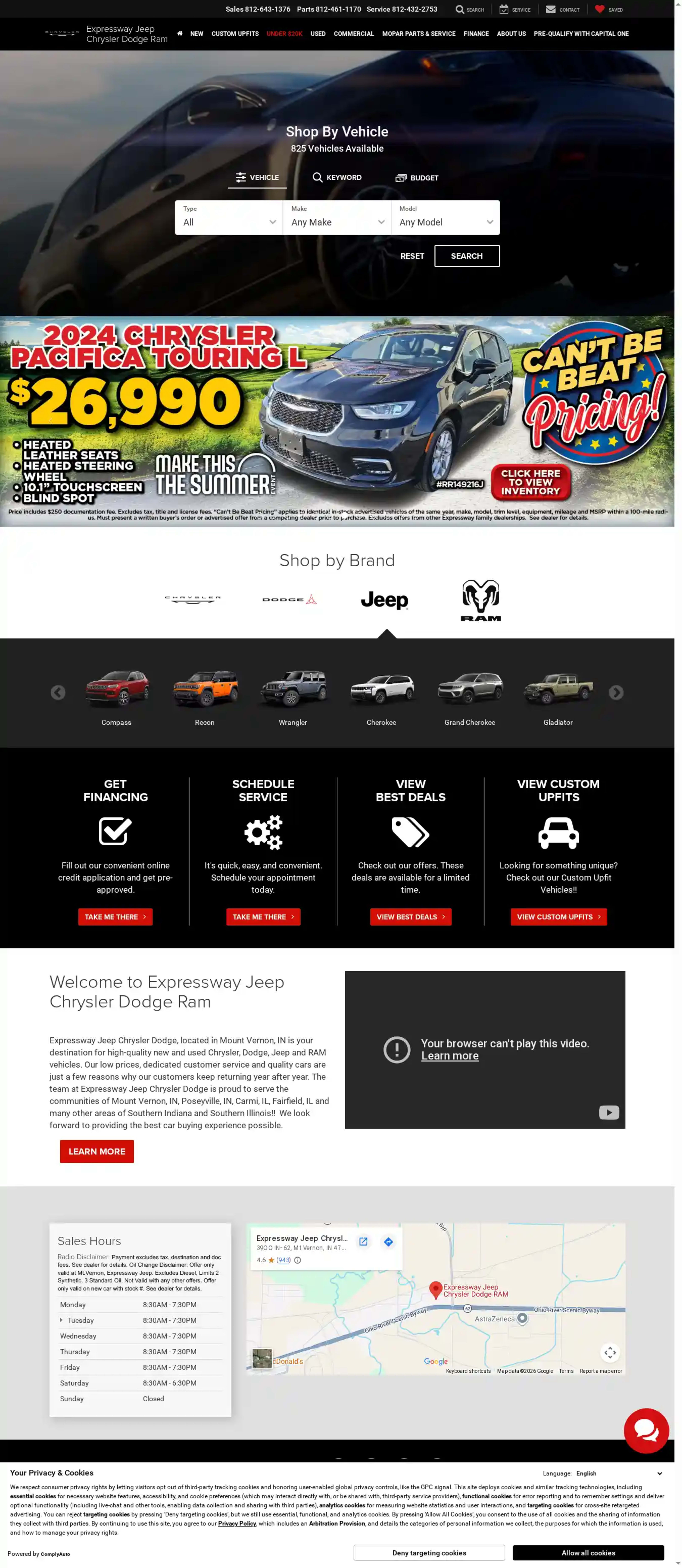 Screenshot of Expressway Jeep Chrysler Dodge Ram