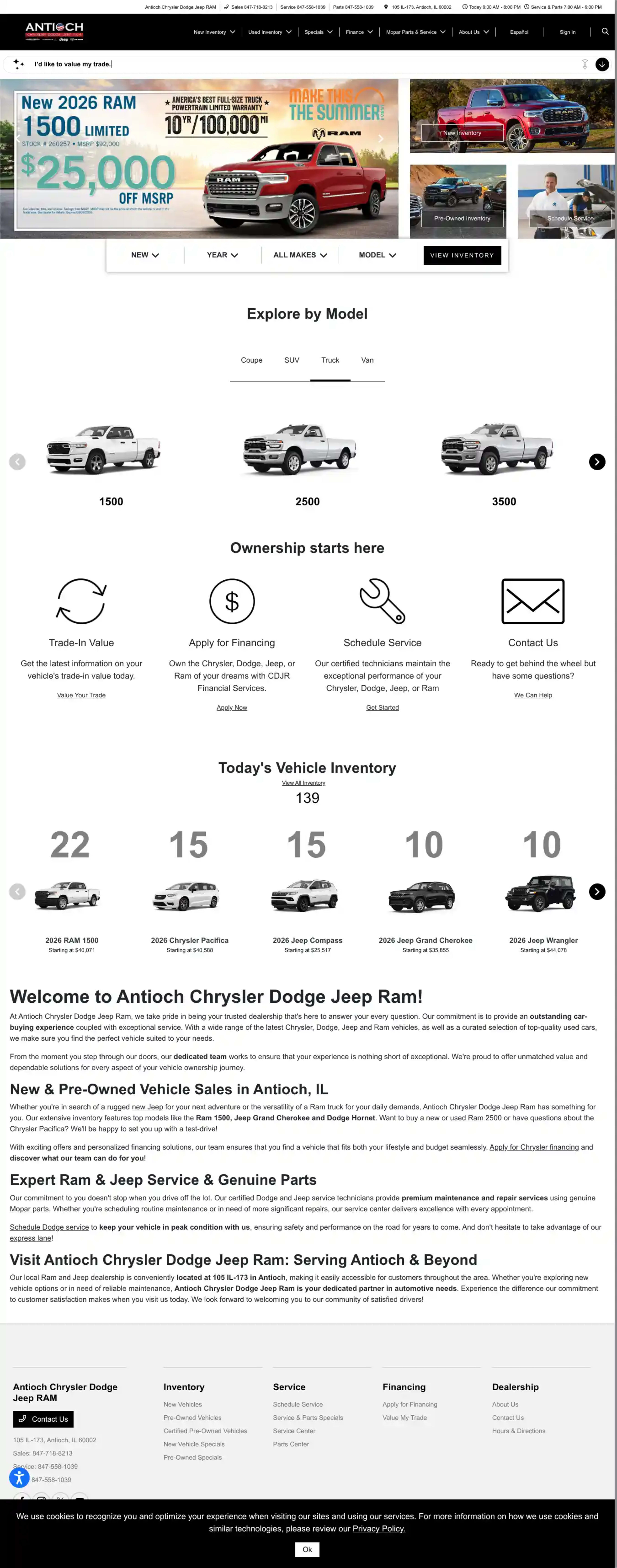 Screenshot of Antioch CDJR