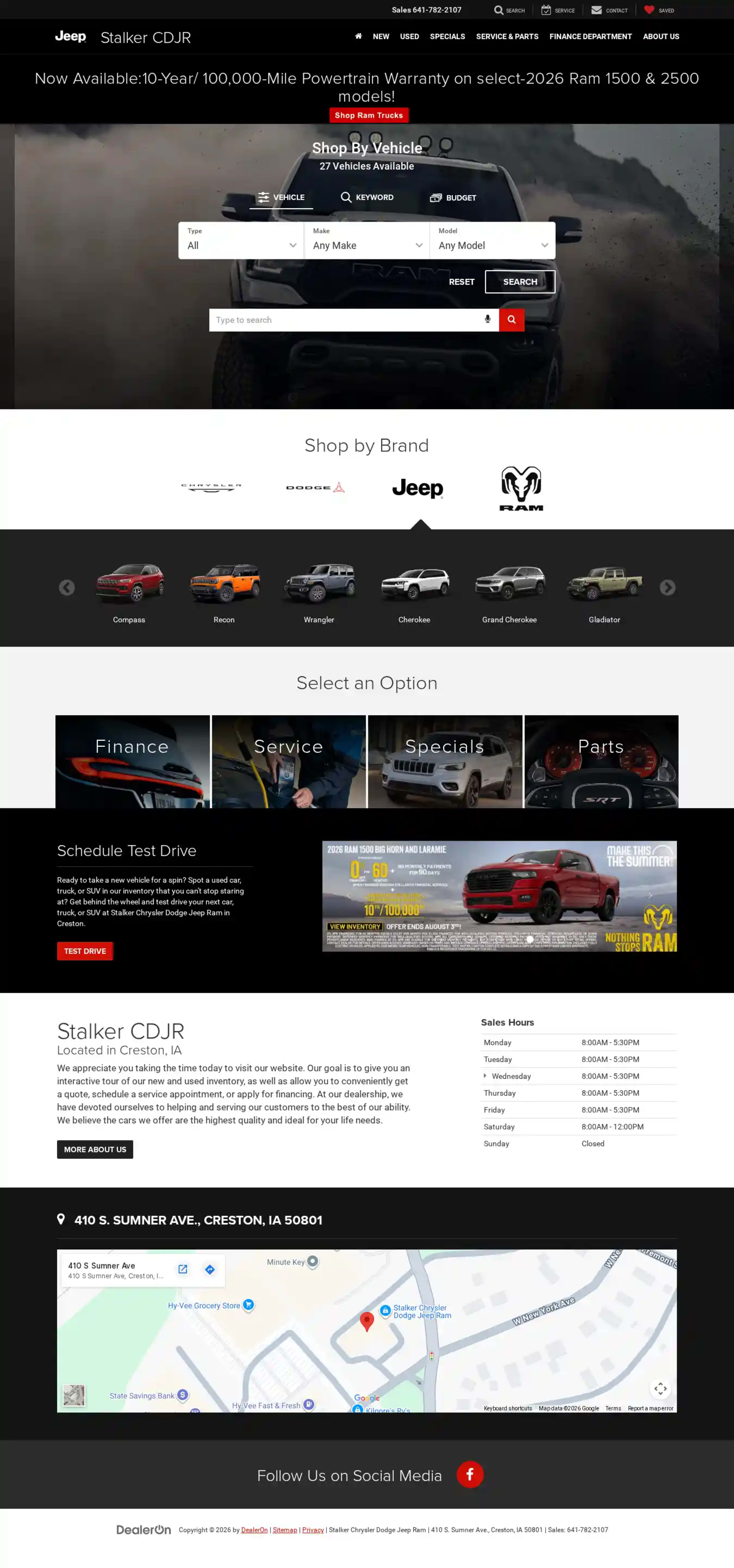 Screenshot of Stalker Chrysler Dodge Jeep Ram