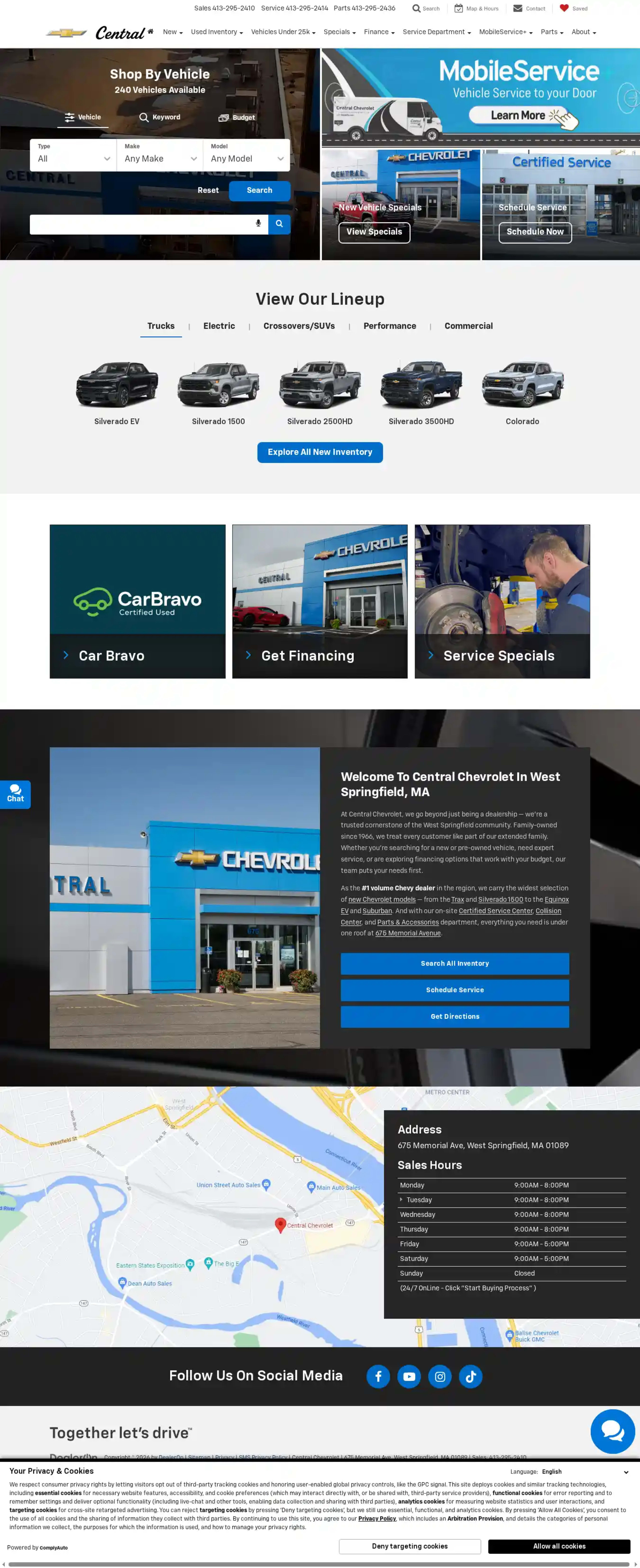 Screenshot of Central Chevrolet