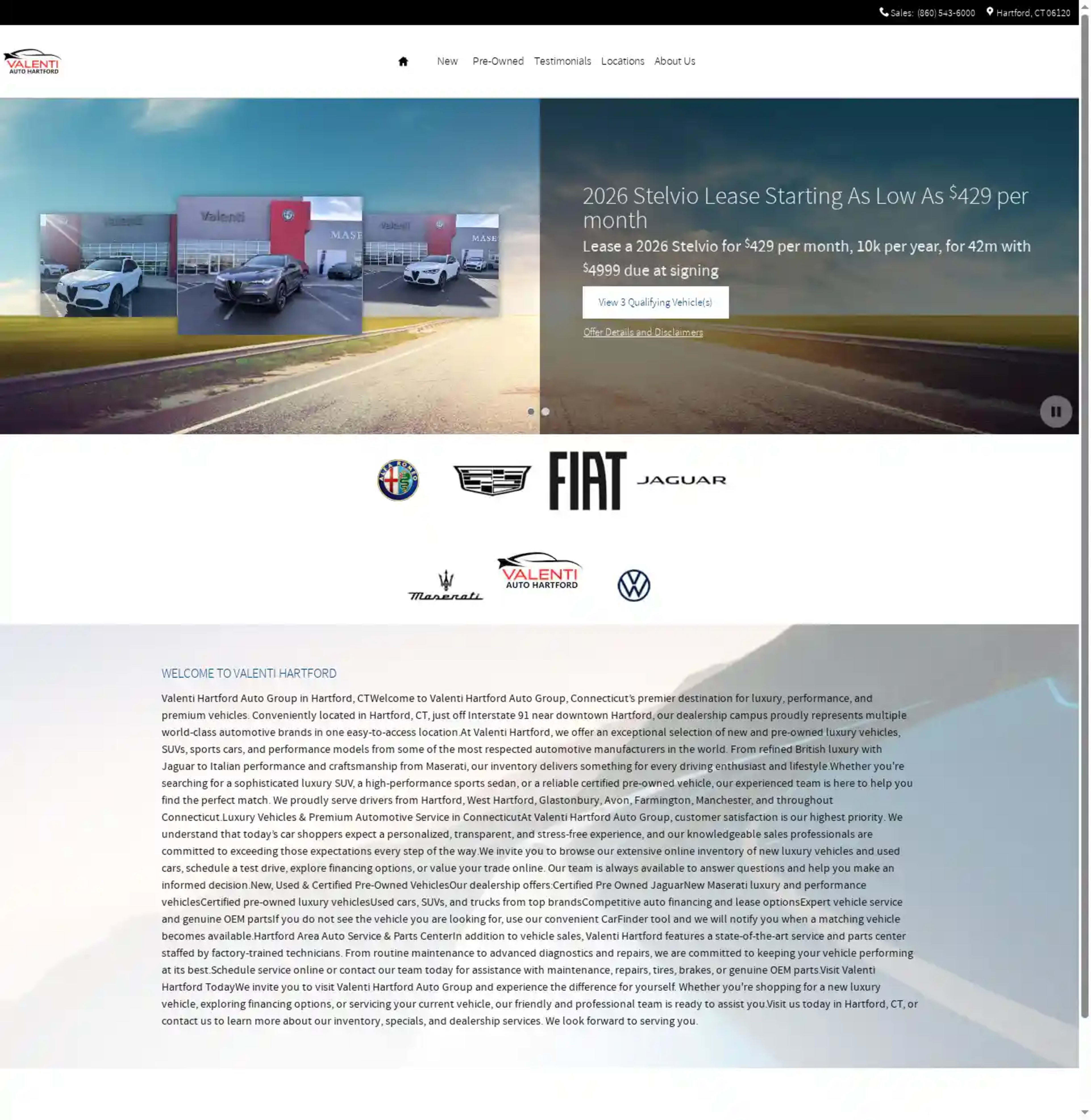 Screenshot of Valenti Hartford