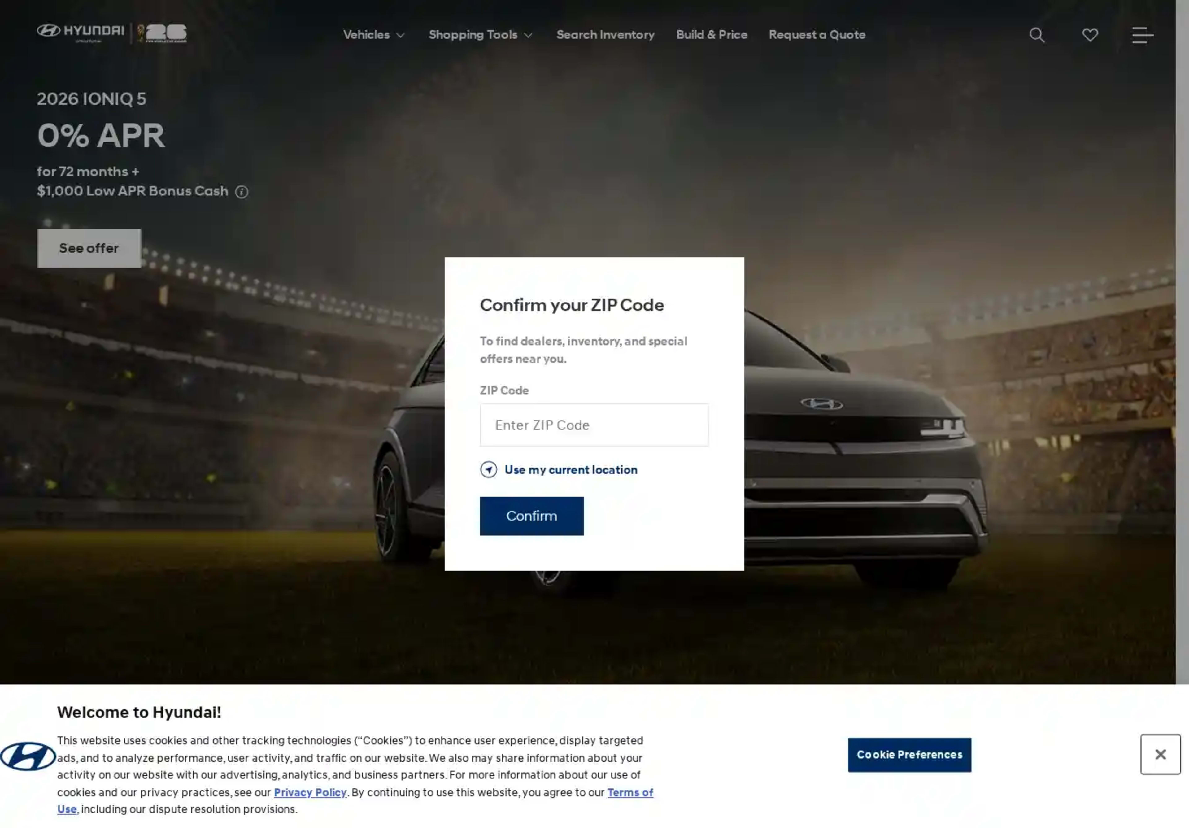 Screenshot of Spradley Hyundai, Inc.
