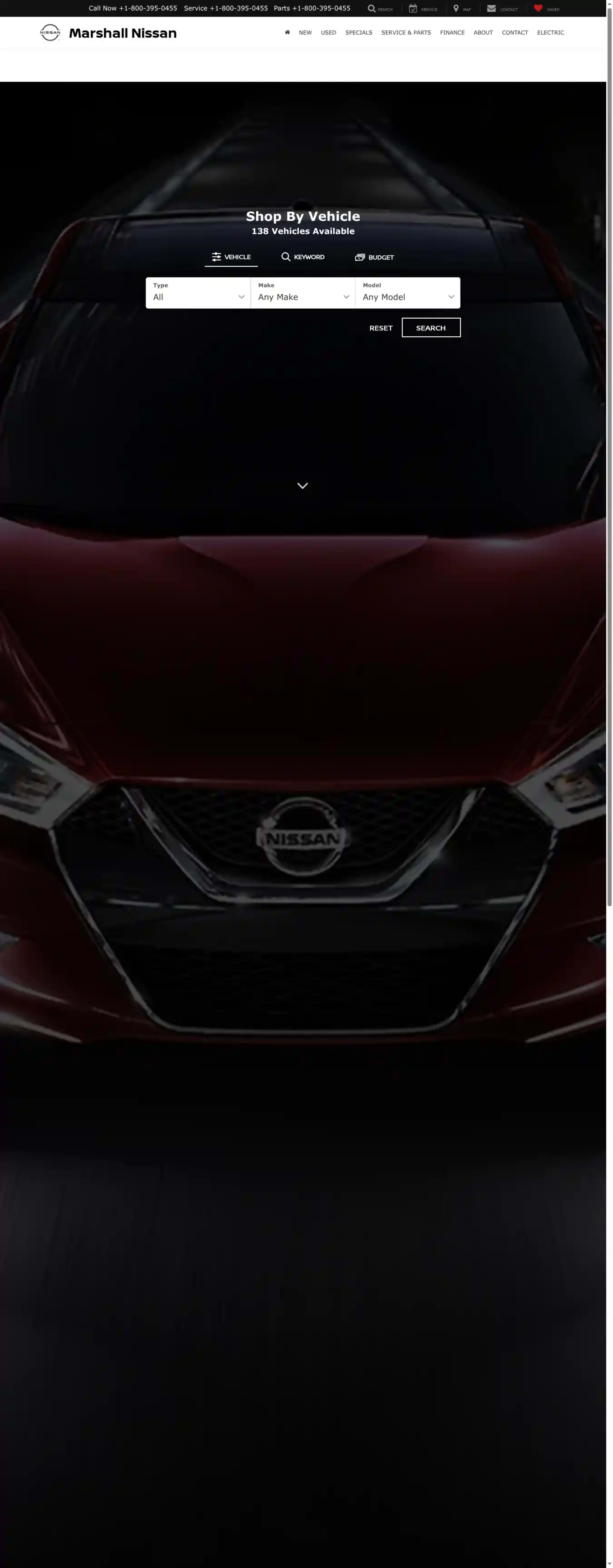 Screenshot of Marshall Nissan