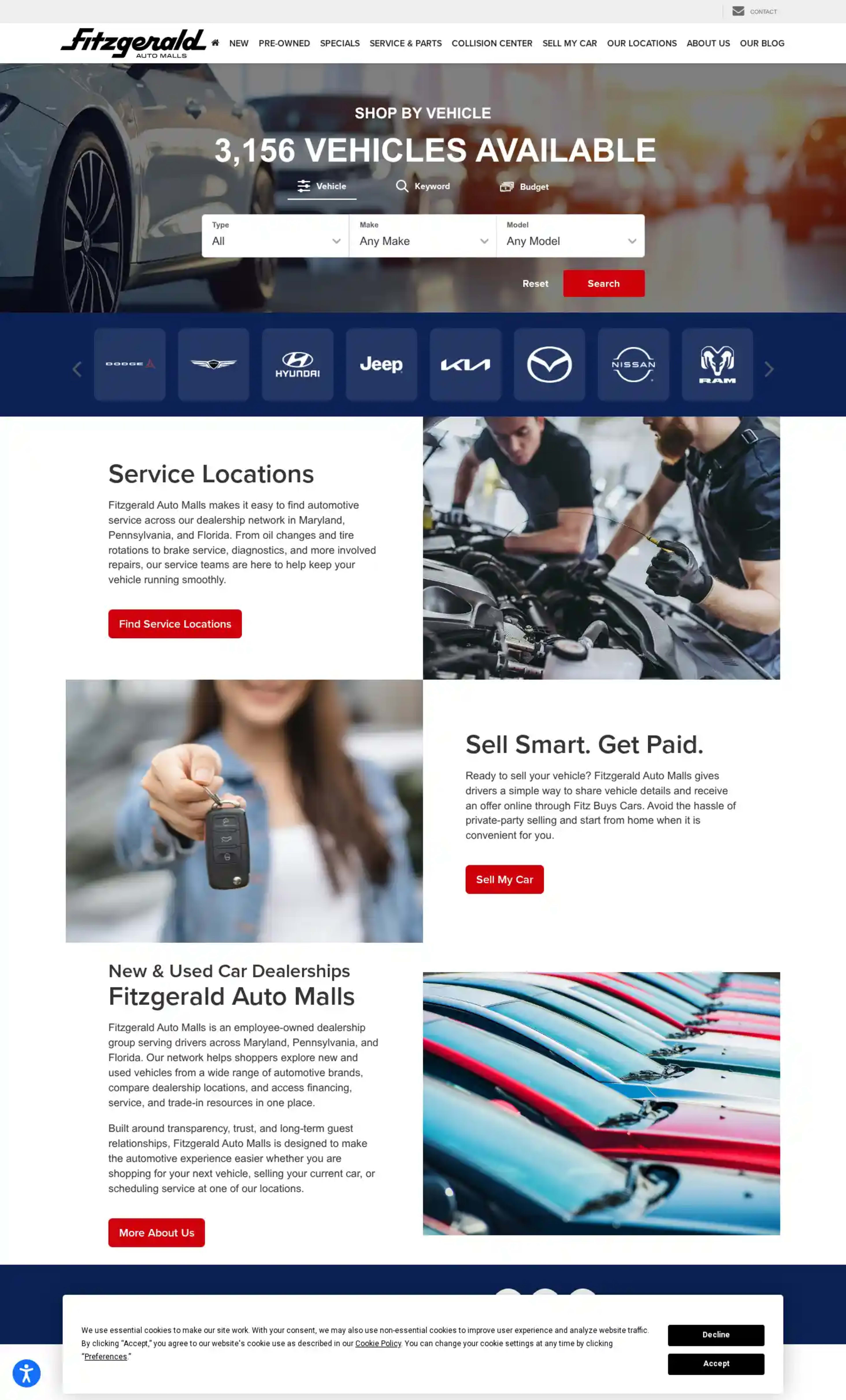 Screenshot of Fitzgerald Auto Mall Clearwater