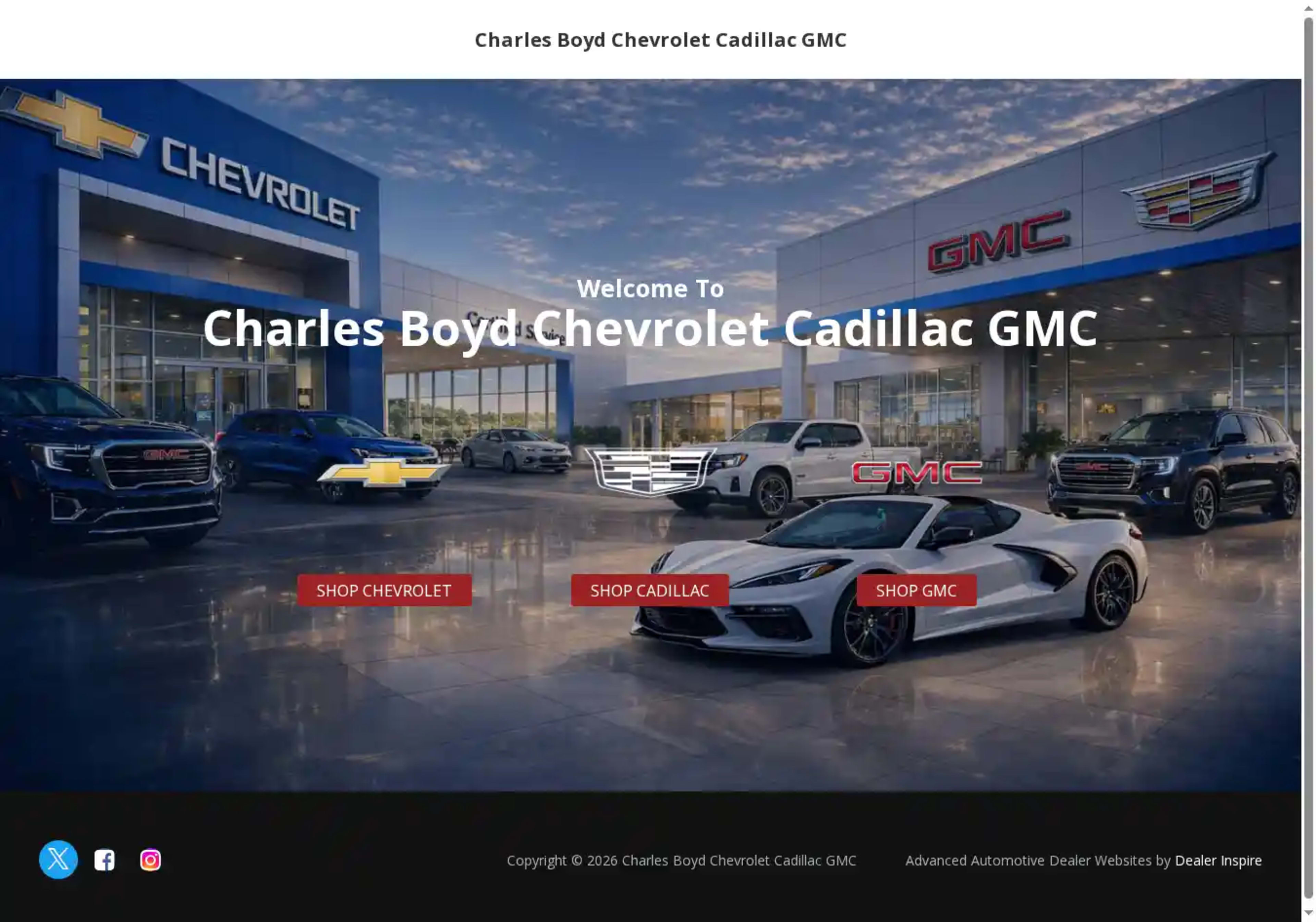 Screenshot of Charles Boyd Chevrolet Cadillac GMC