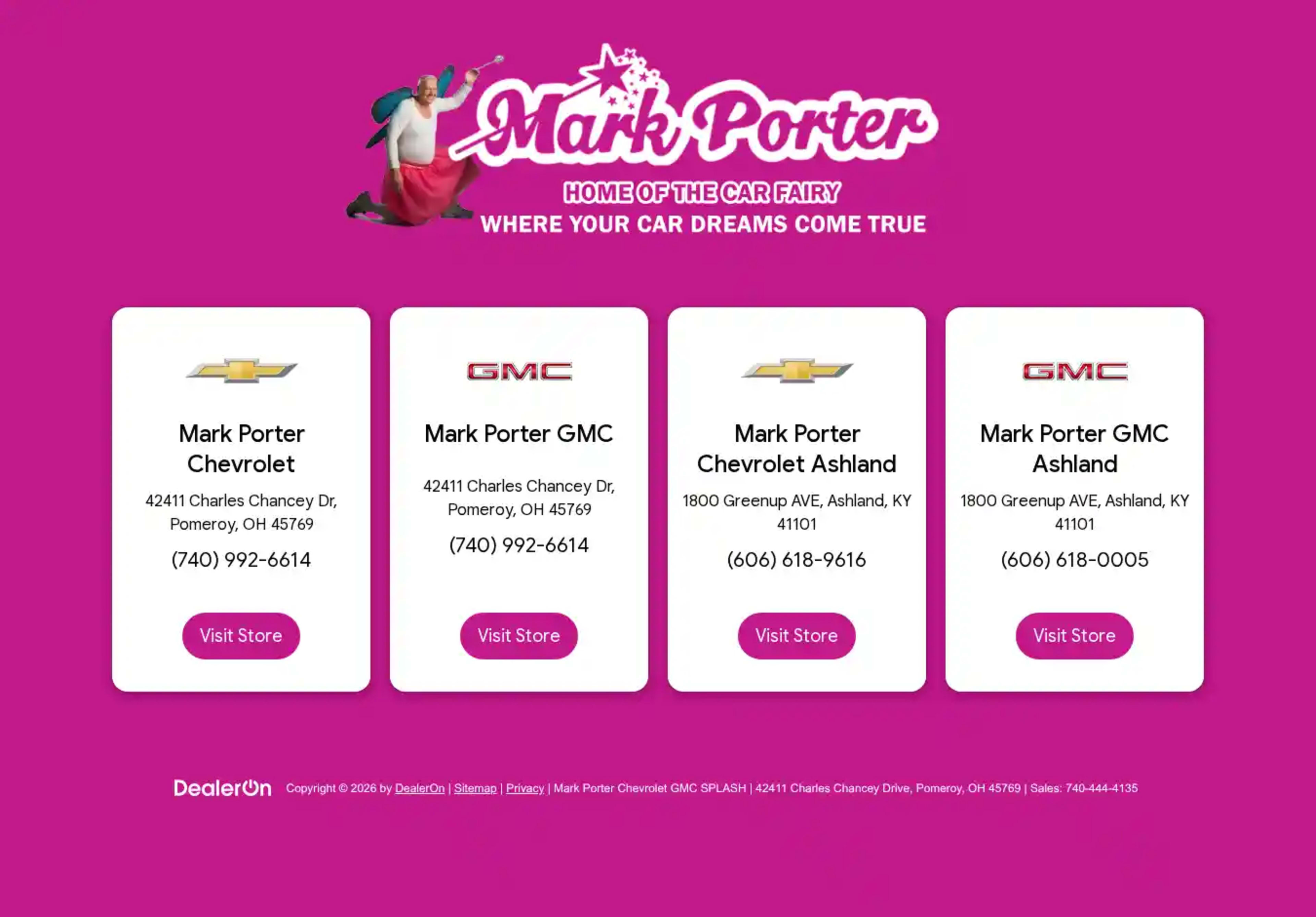 Screenshot of Mark Porter Chevrolet GMC Ashland