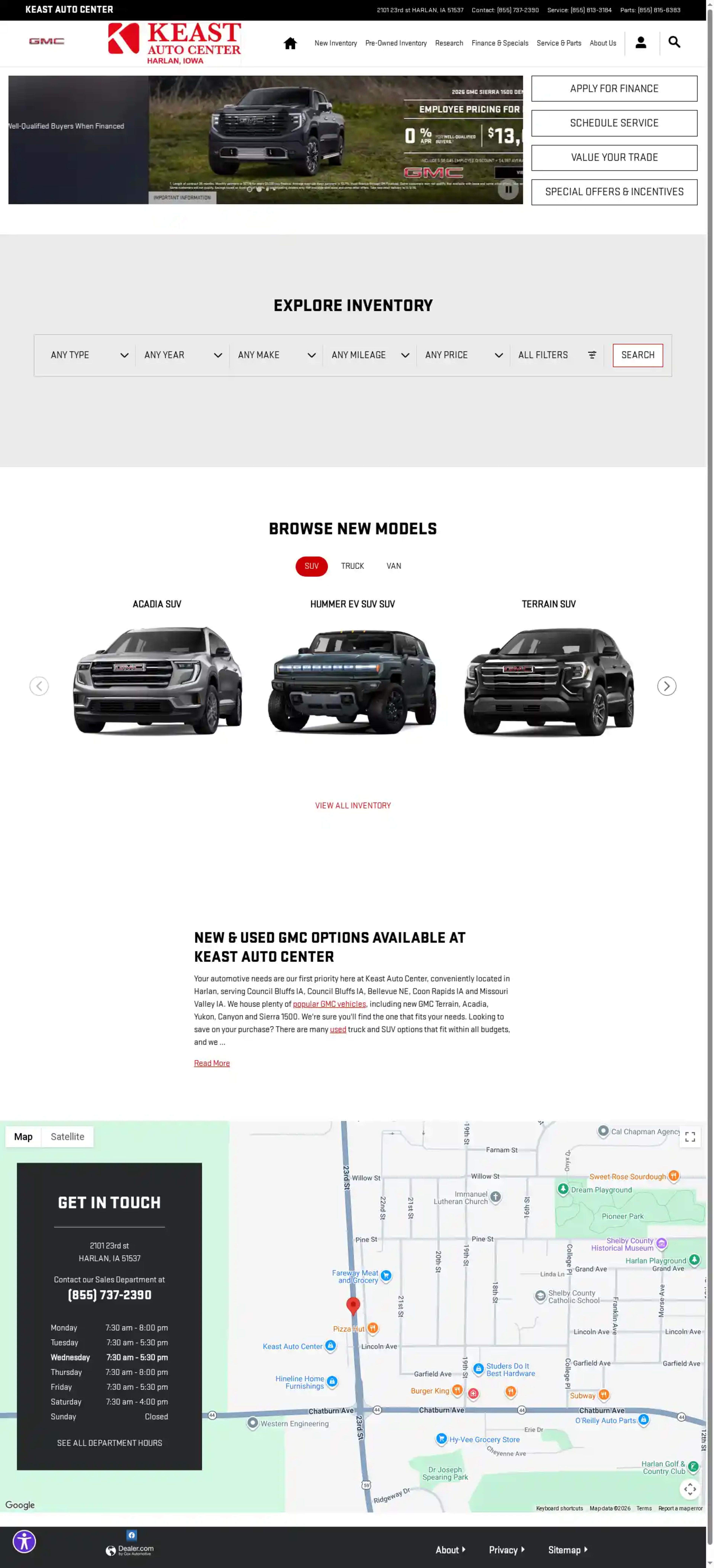 Screenshot of KEAST AUTO CENTER