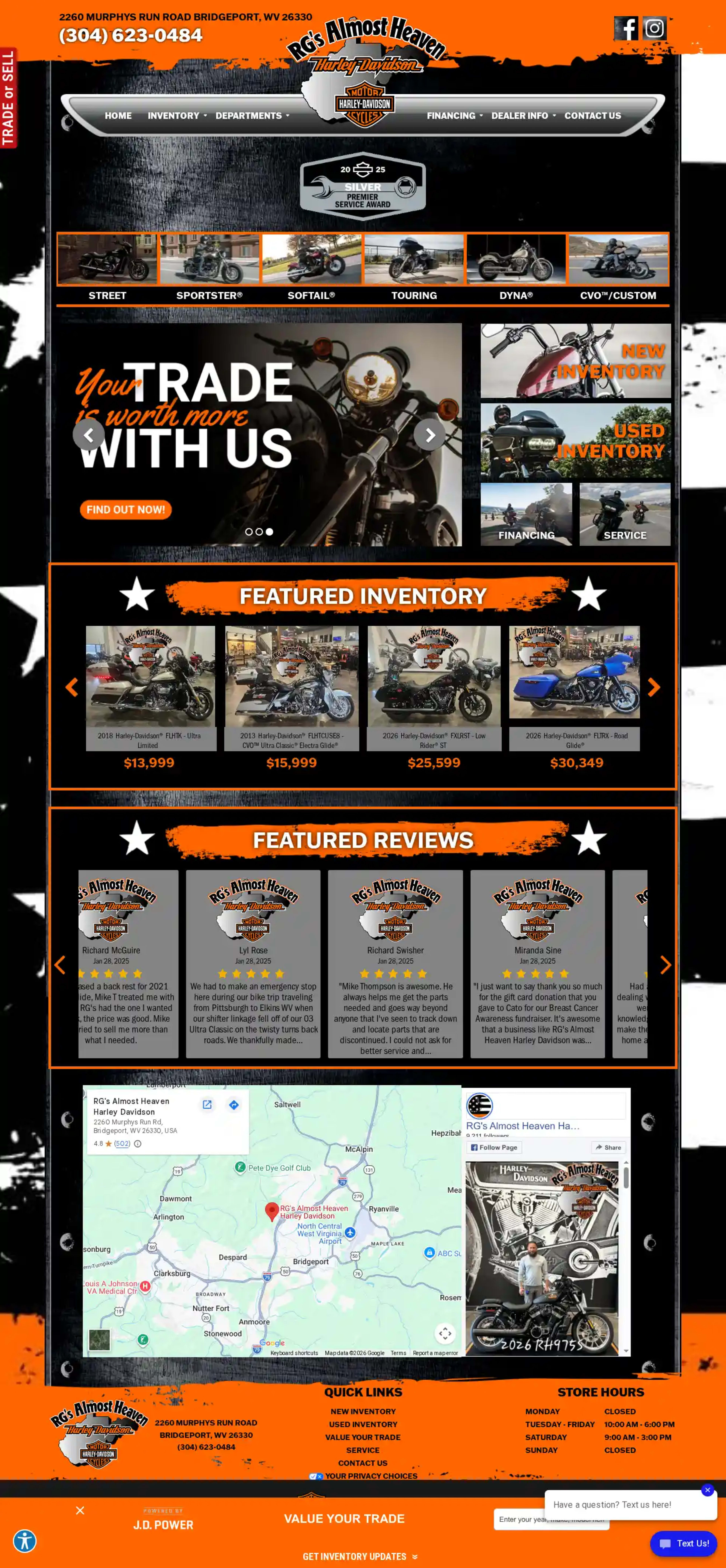 Screenshot of RGs Almost Heaven Harley-Davidson