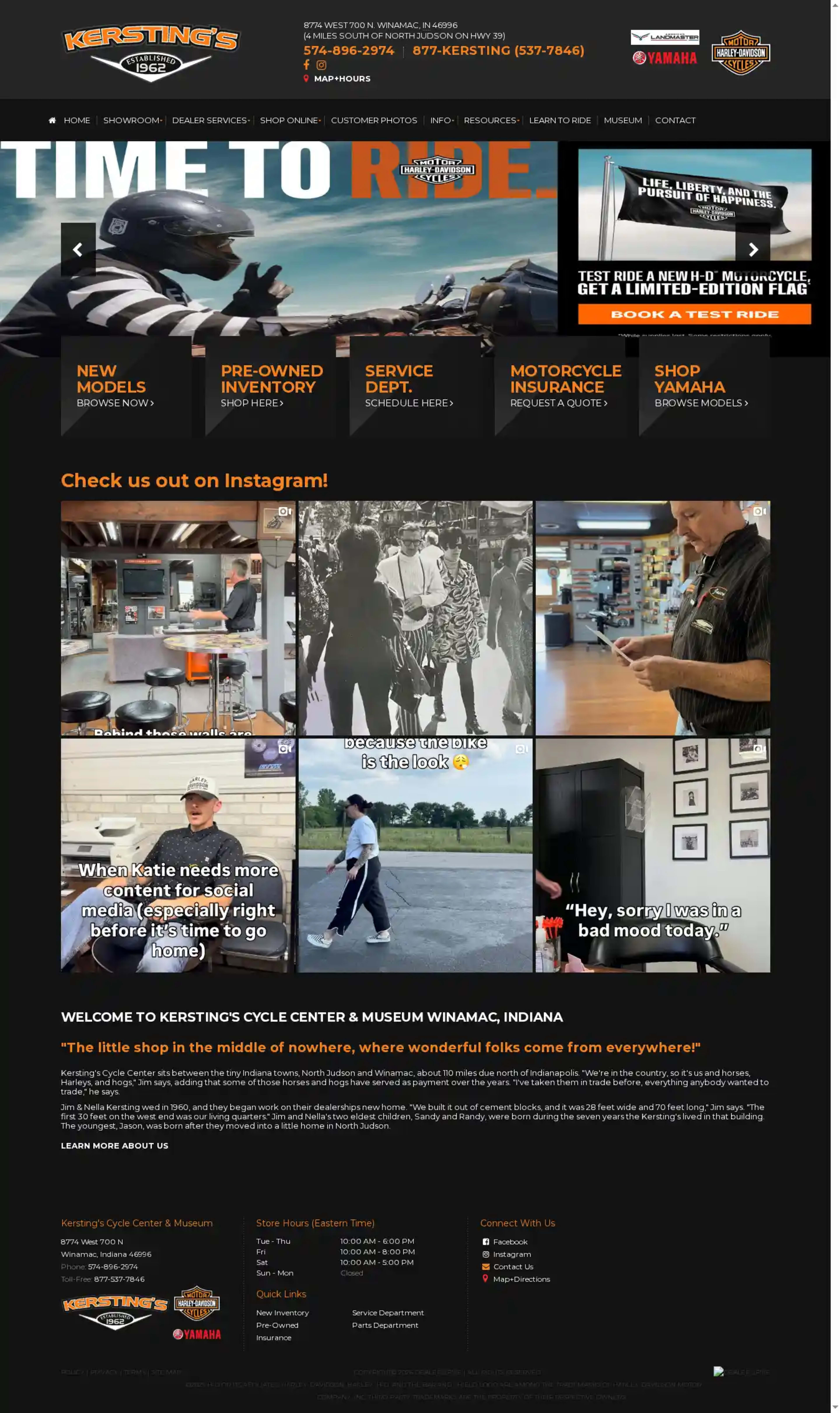 Screenshot of Kersting's Harley-Davidson