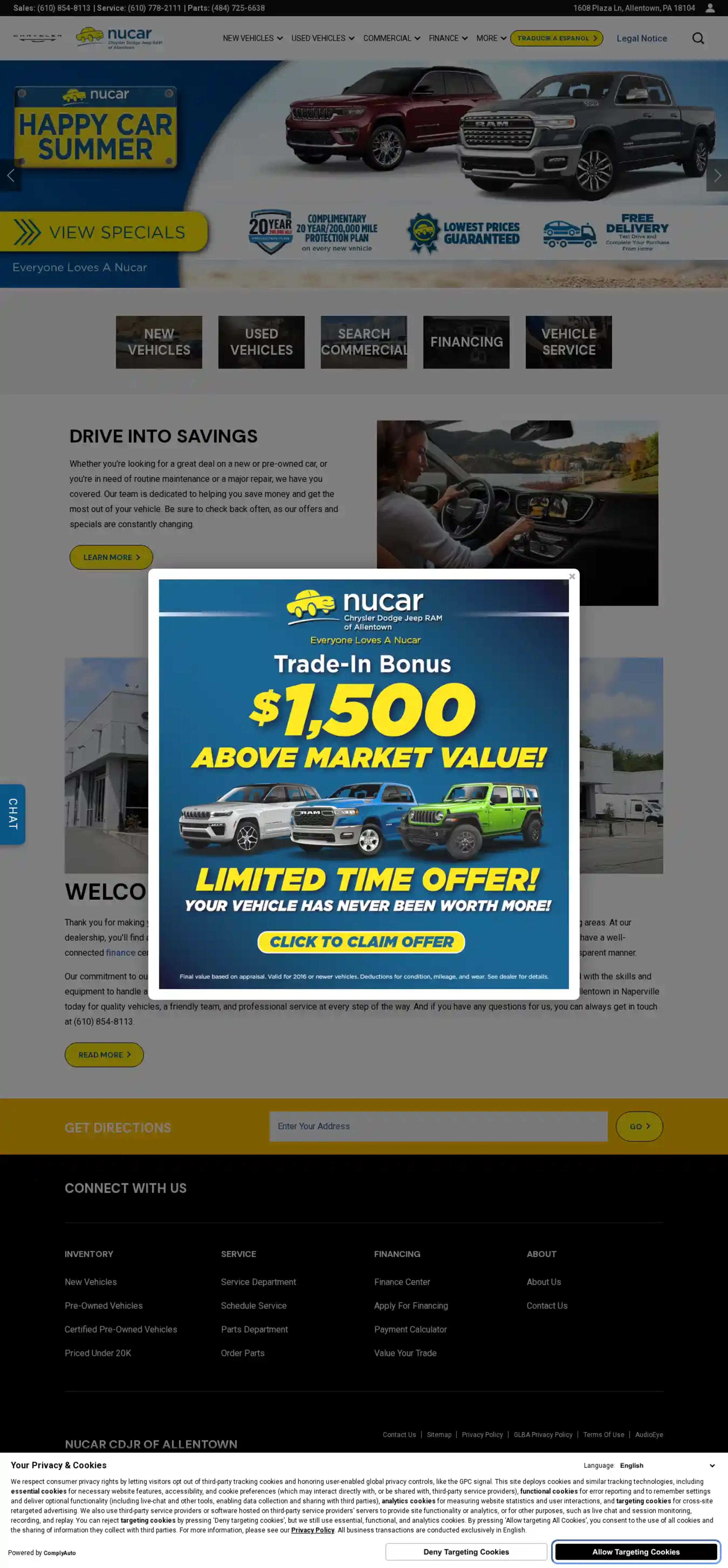Screenshot of Nucar CDJR of Allentown