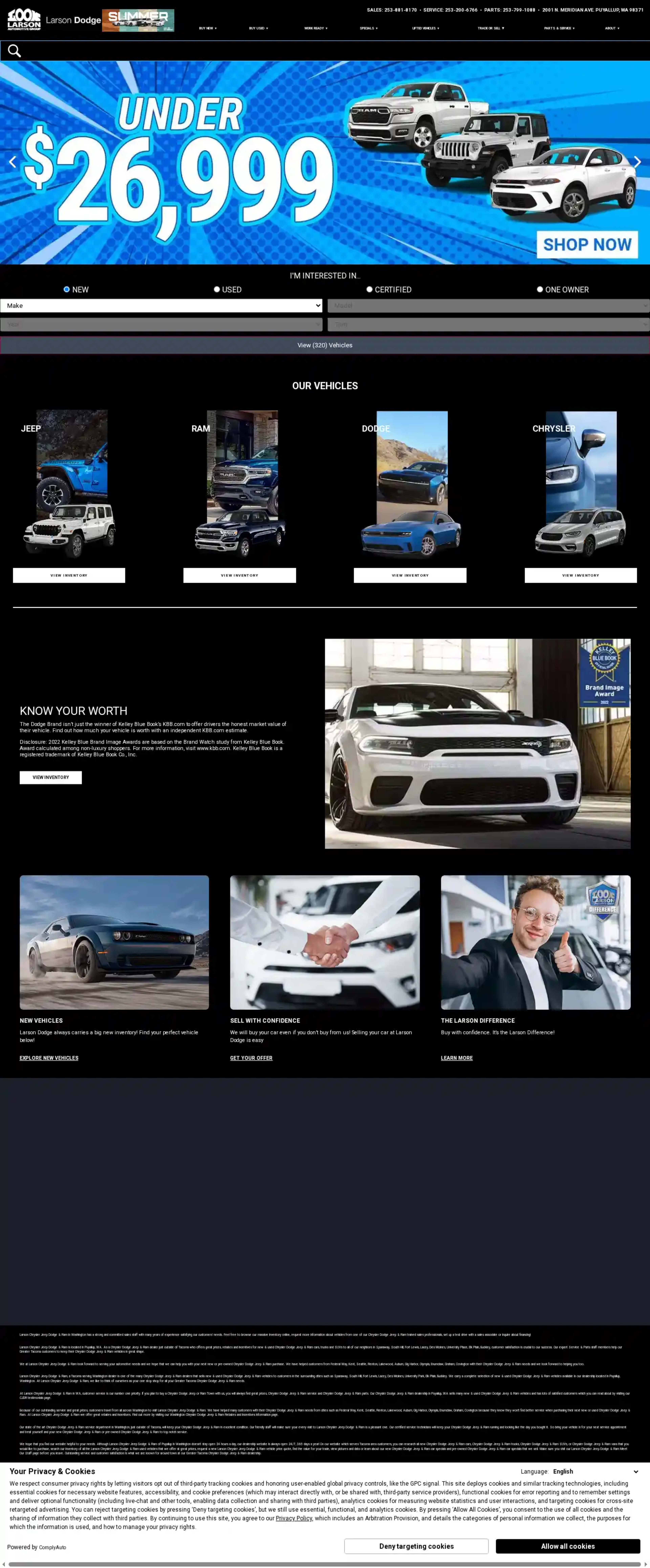 Screenshot of Larson Dodge