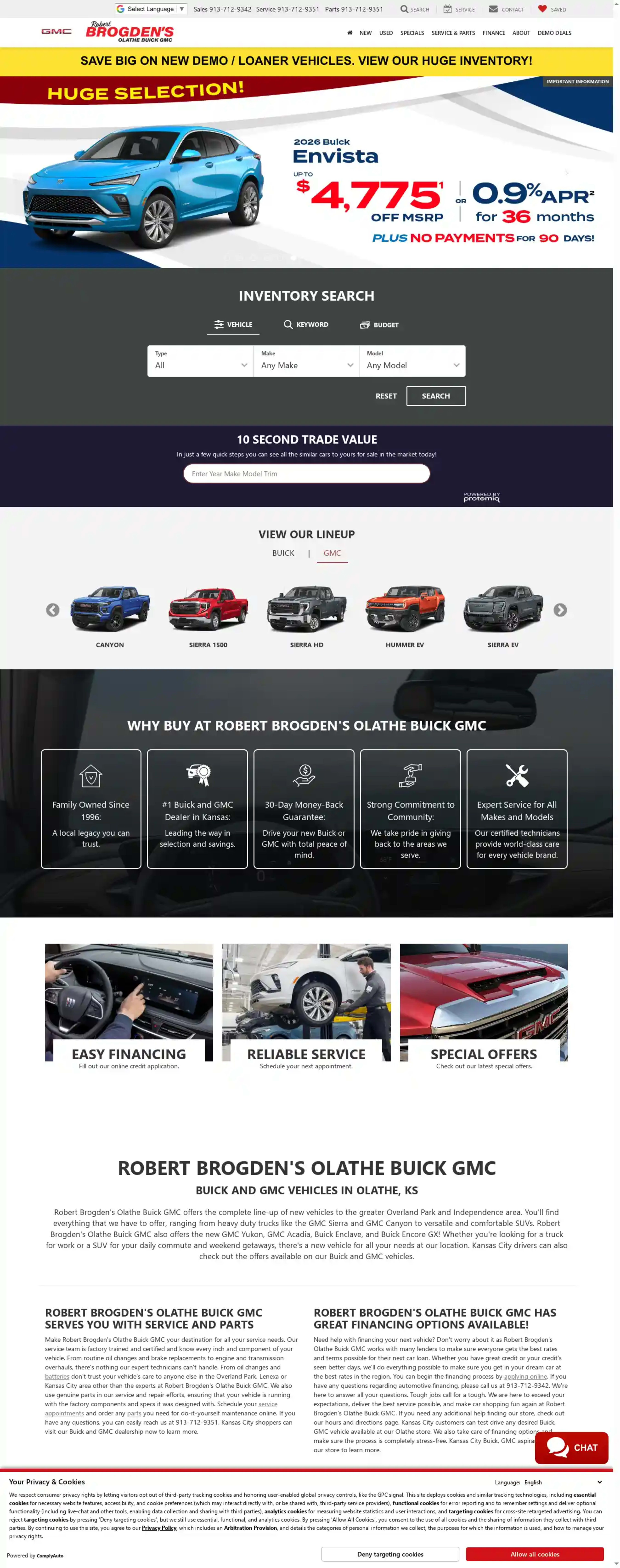 Screenshot of Robert Brogden's Olathe Buick GMC