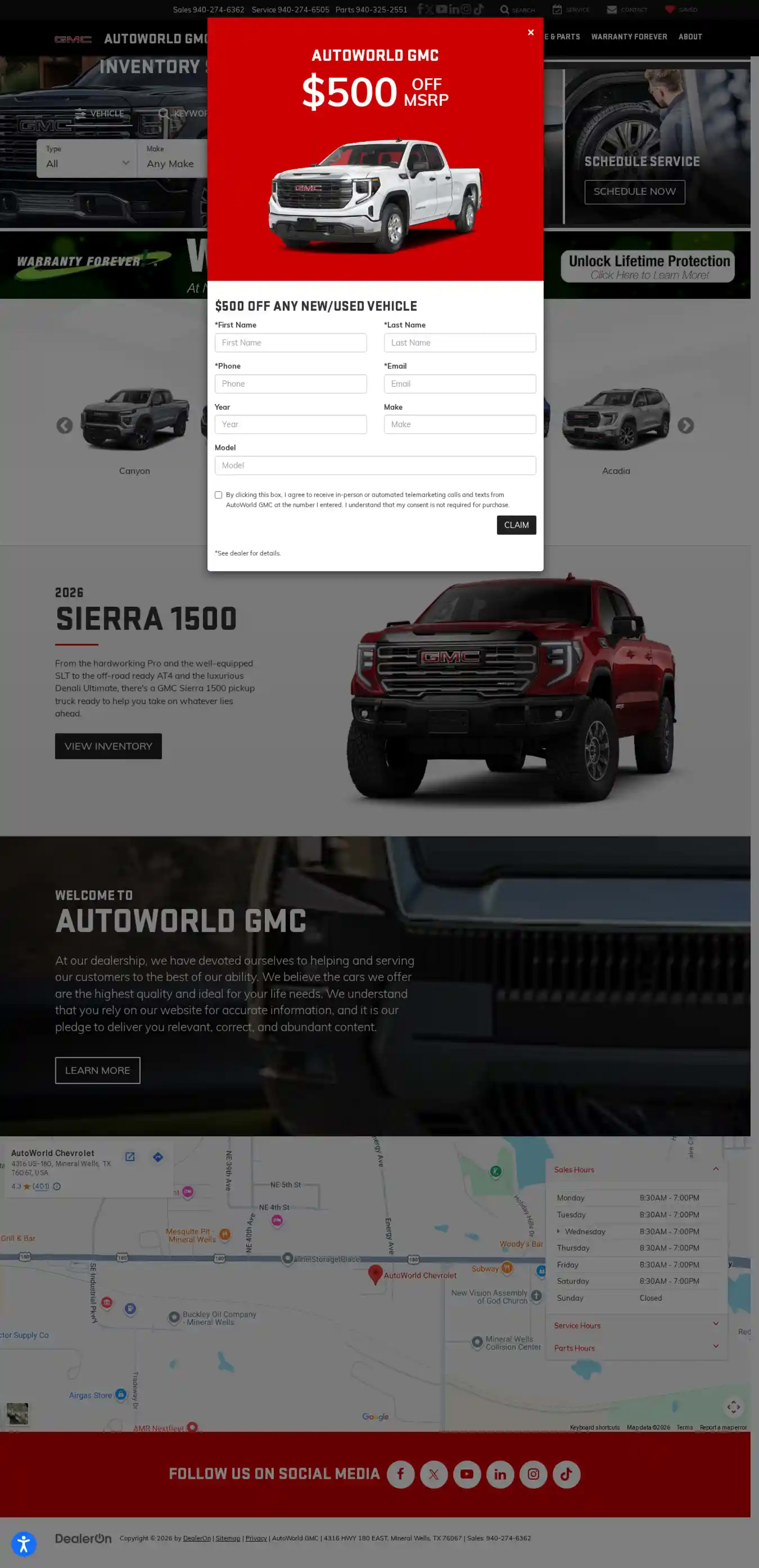 Screenshot of AutoWorld GMC
