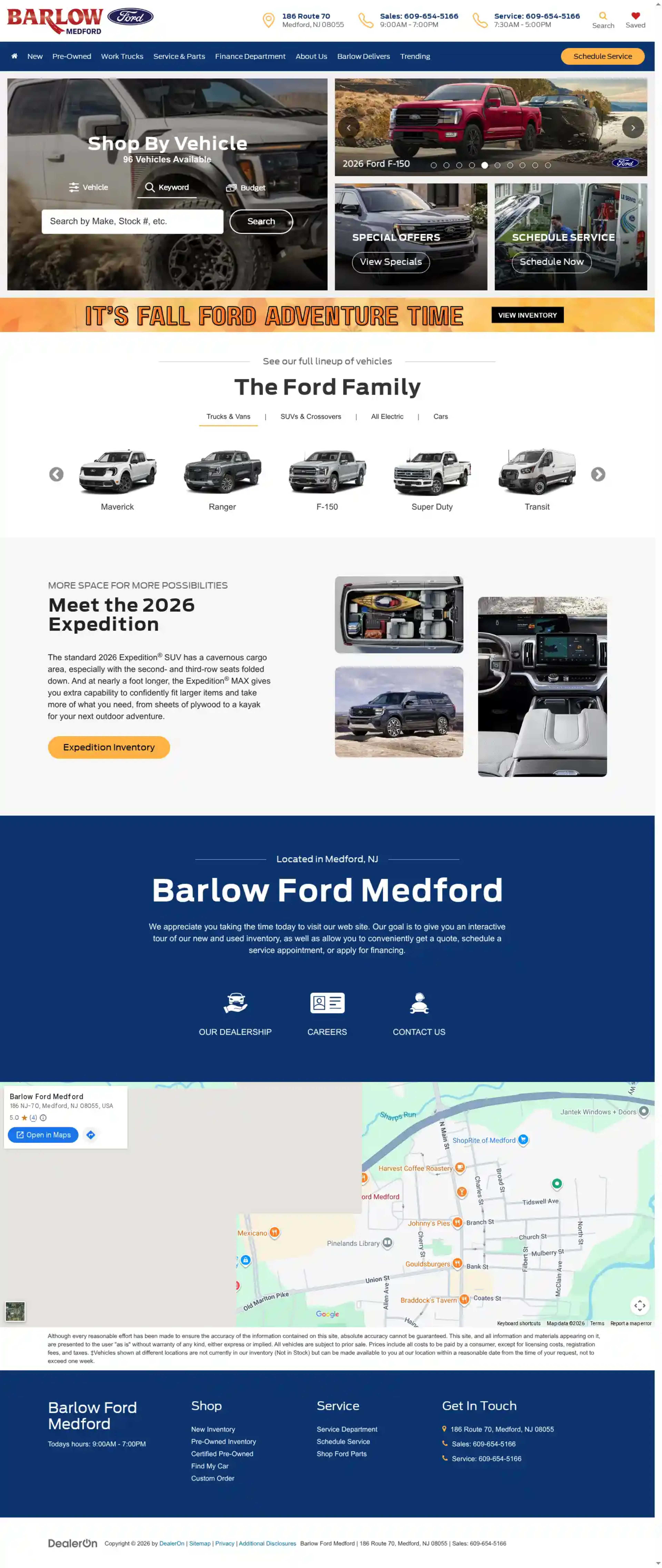 Screenshot of Barlow Ford Medford