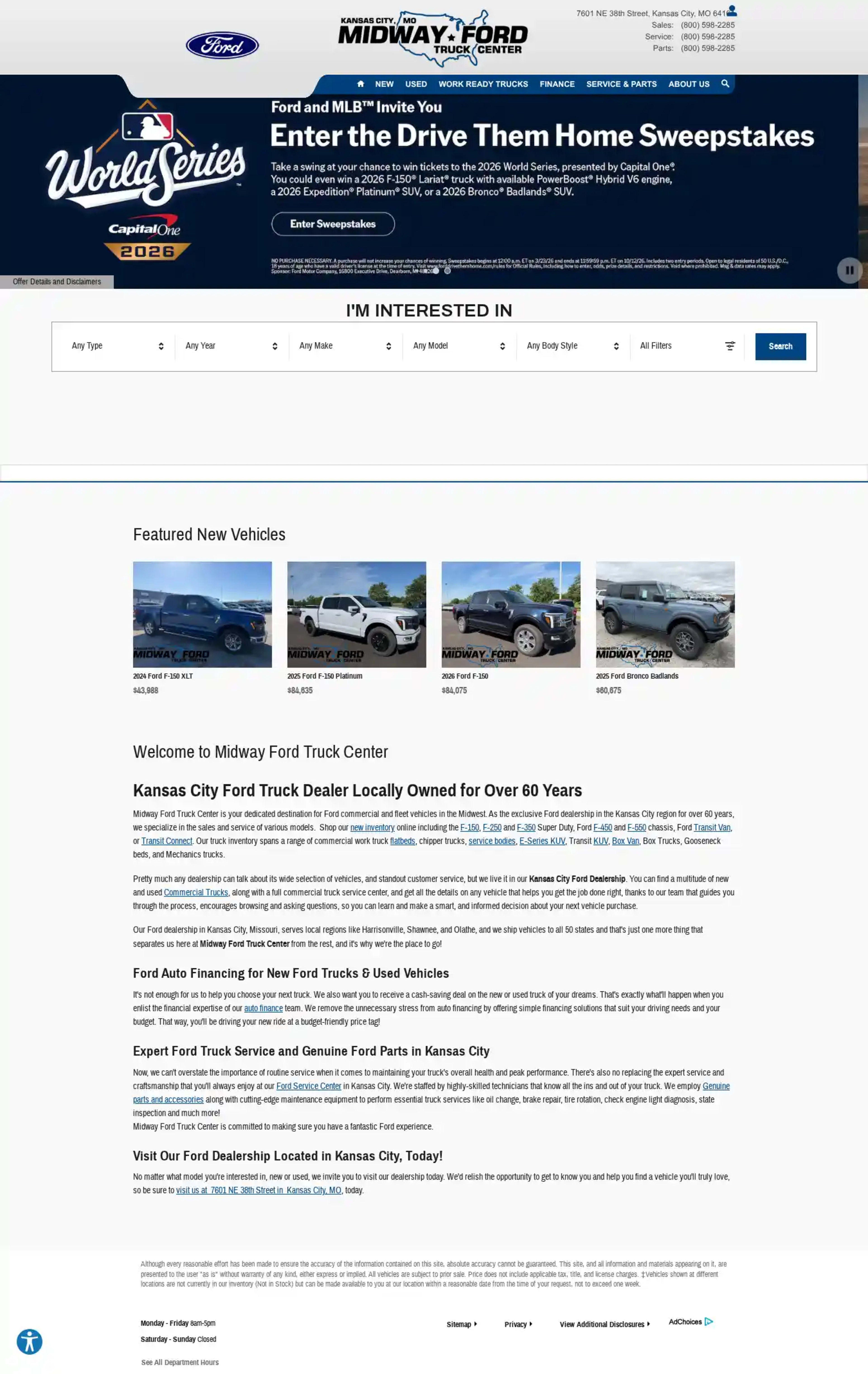 Screenshot of Midway Ford Truck Center