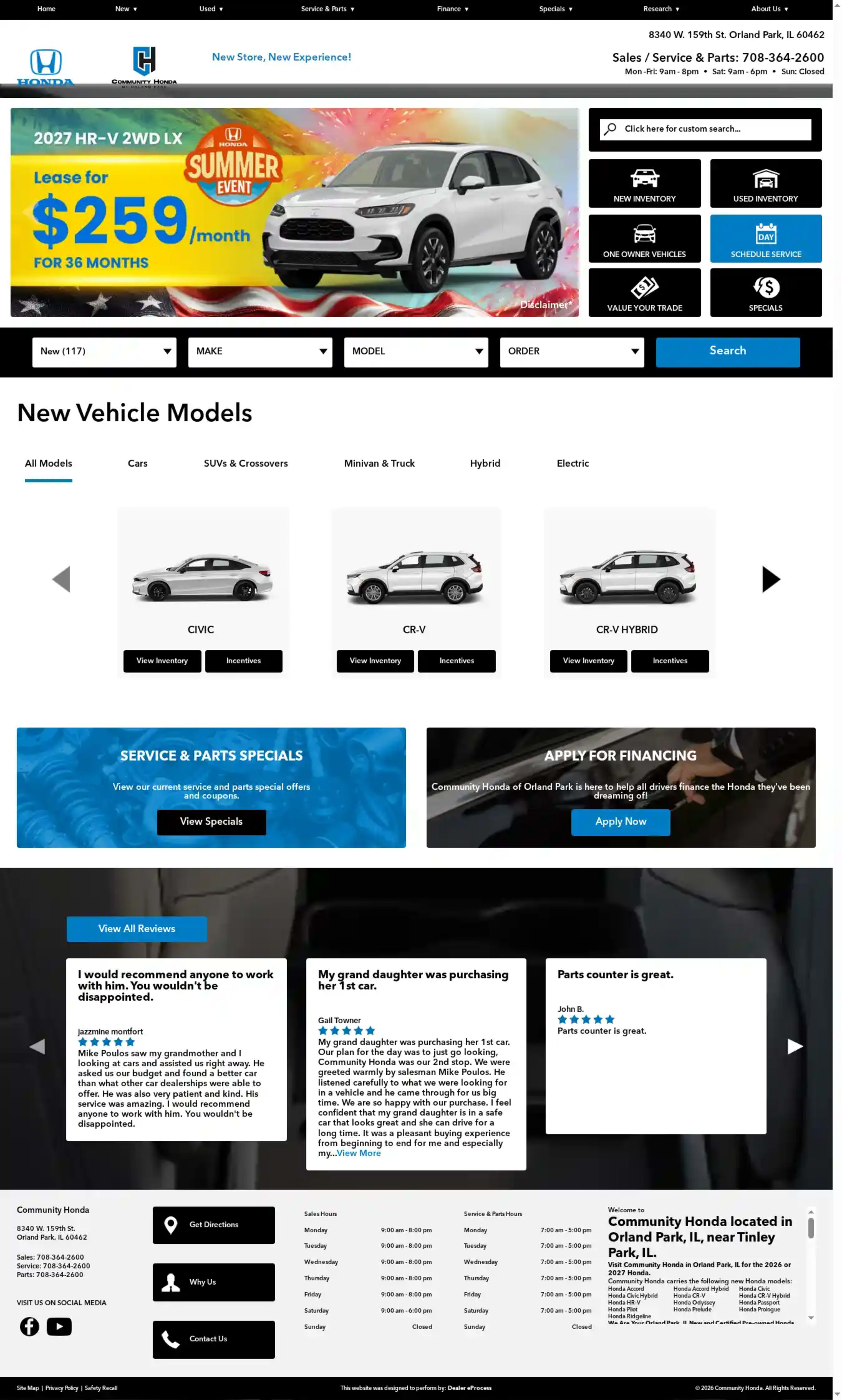 Screenshot of Community Honda