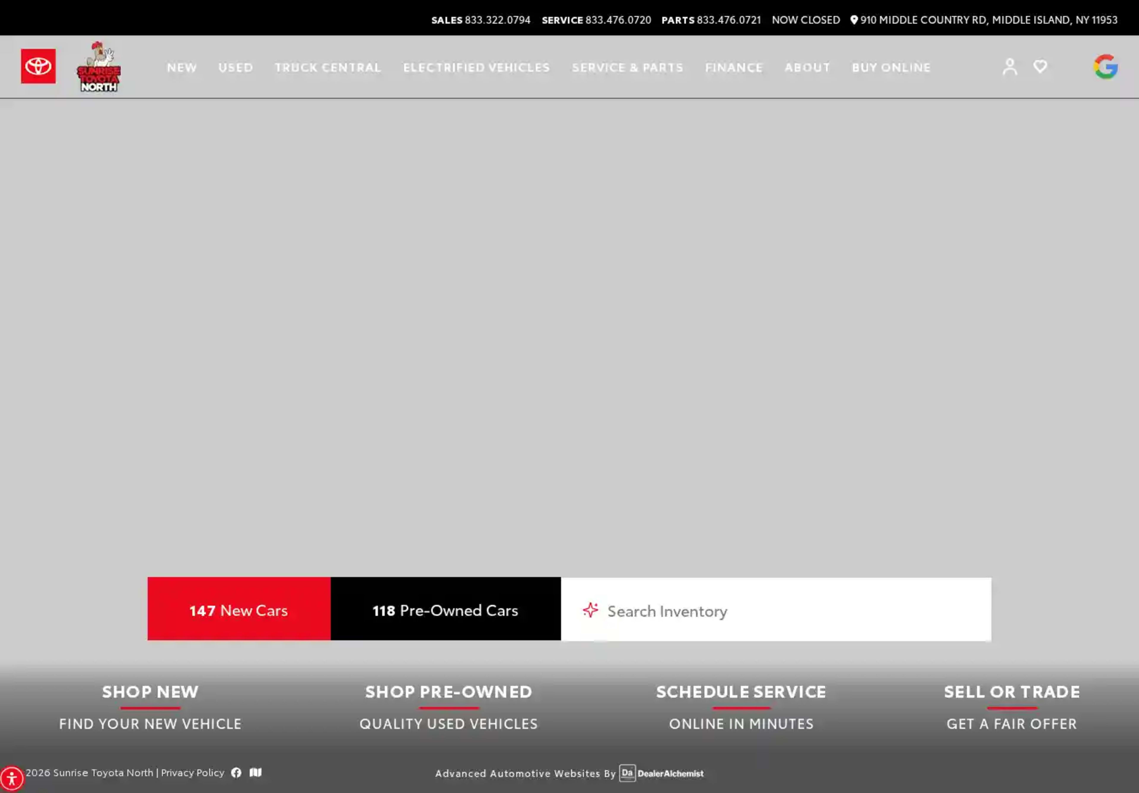 Screenshot of Sunrise Toyota North