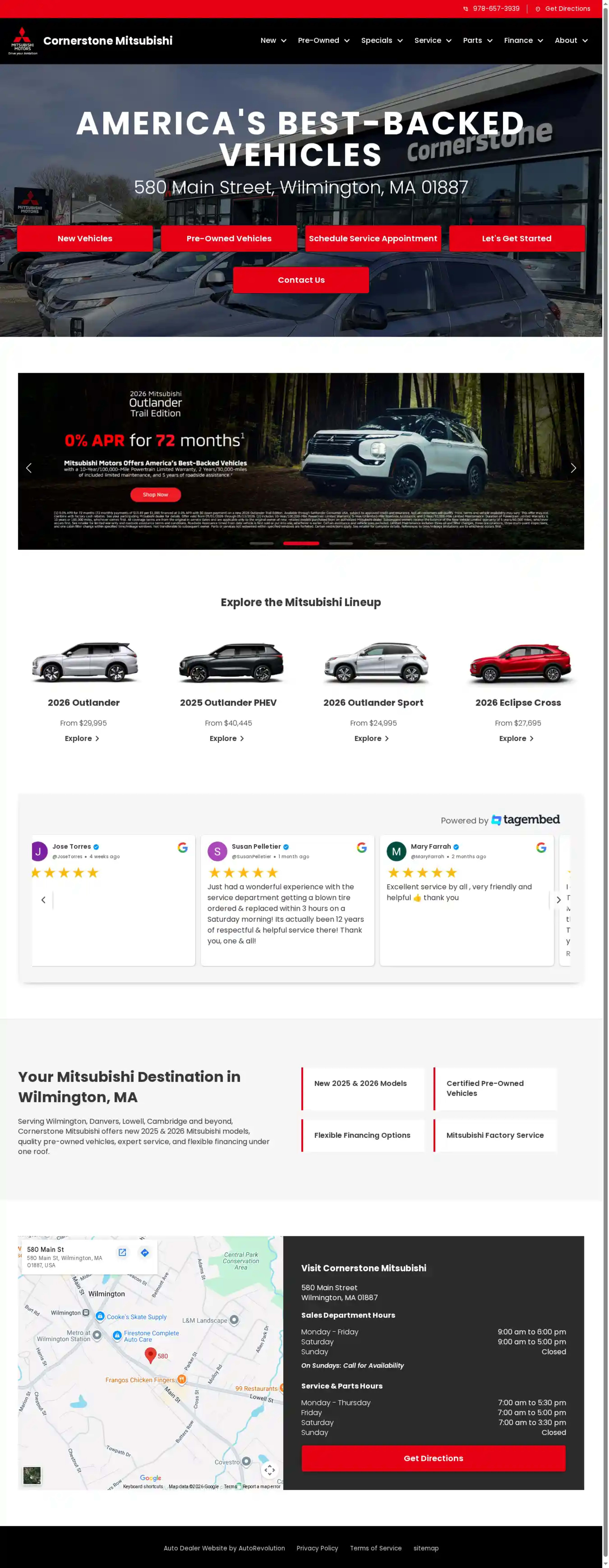 Screenshot of Cornerstone Mitsubishi
