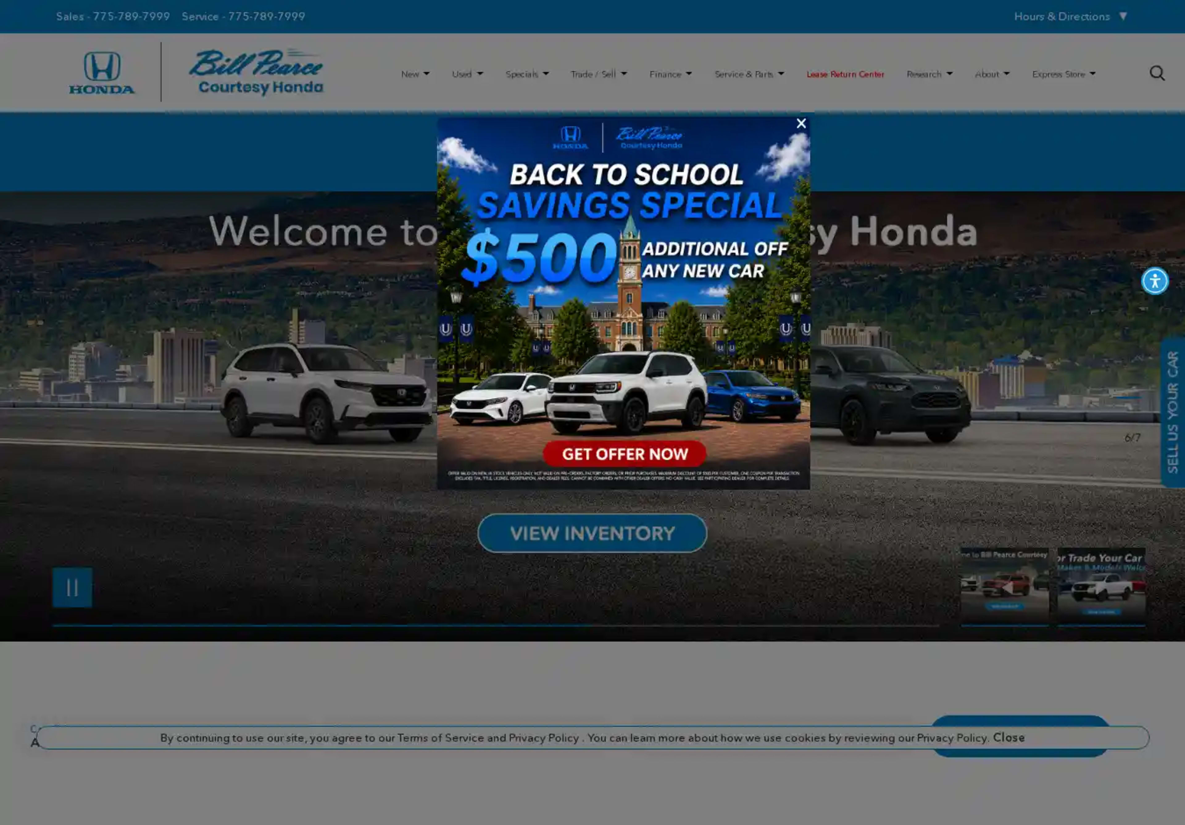 Screenshot of Bill Pearce Motors