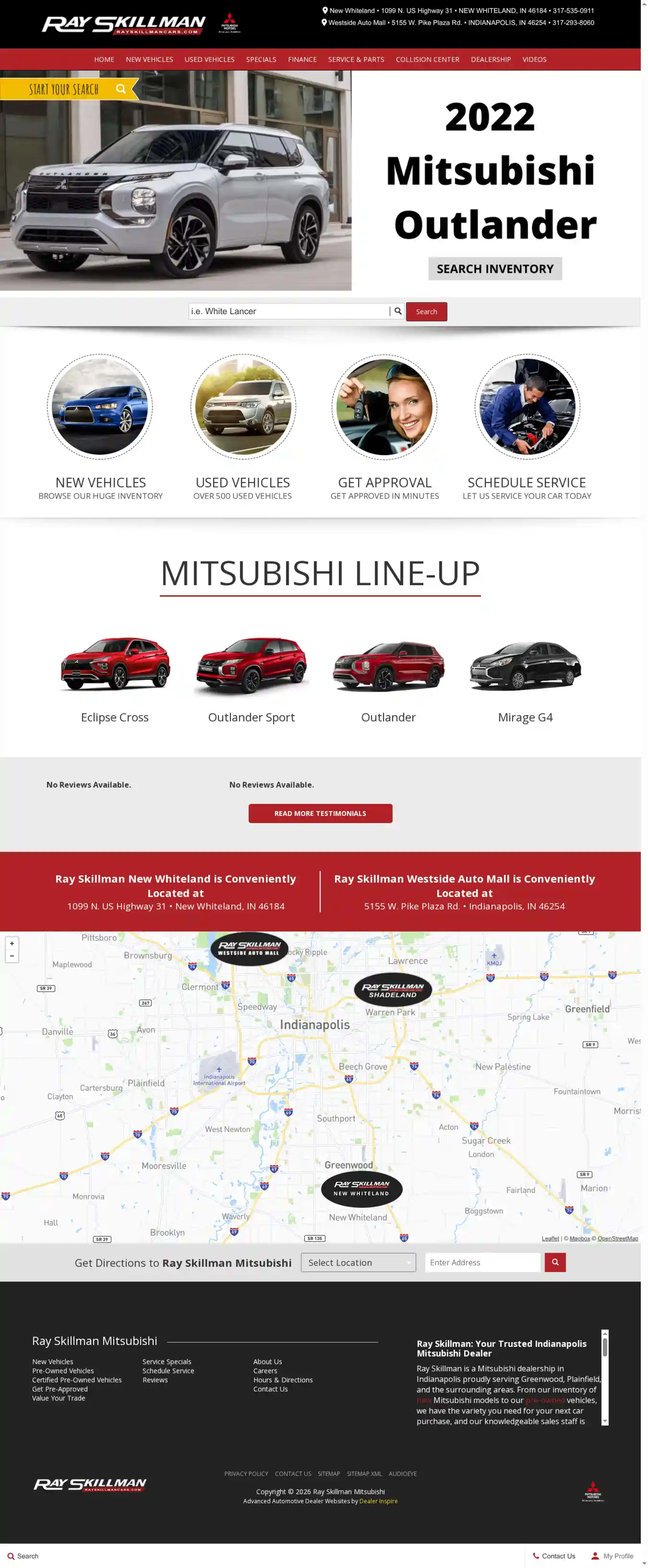 Screenshot of Ray Skillman Mitsubishi