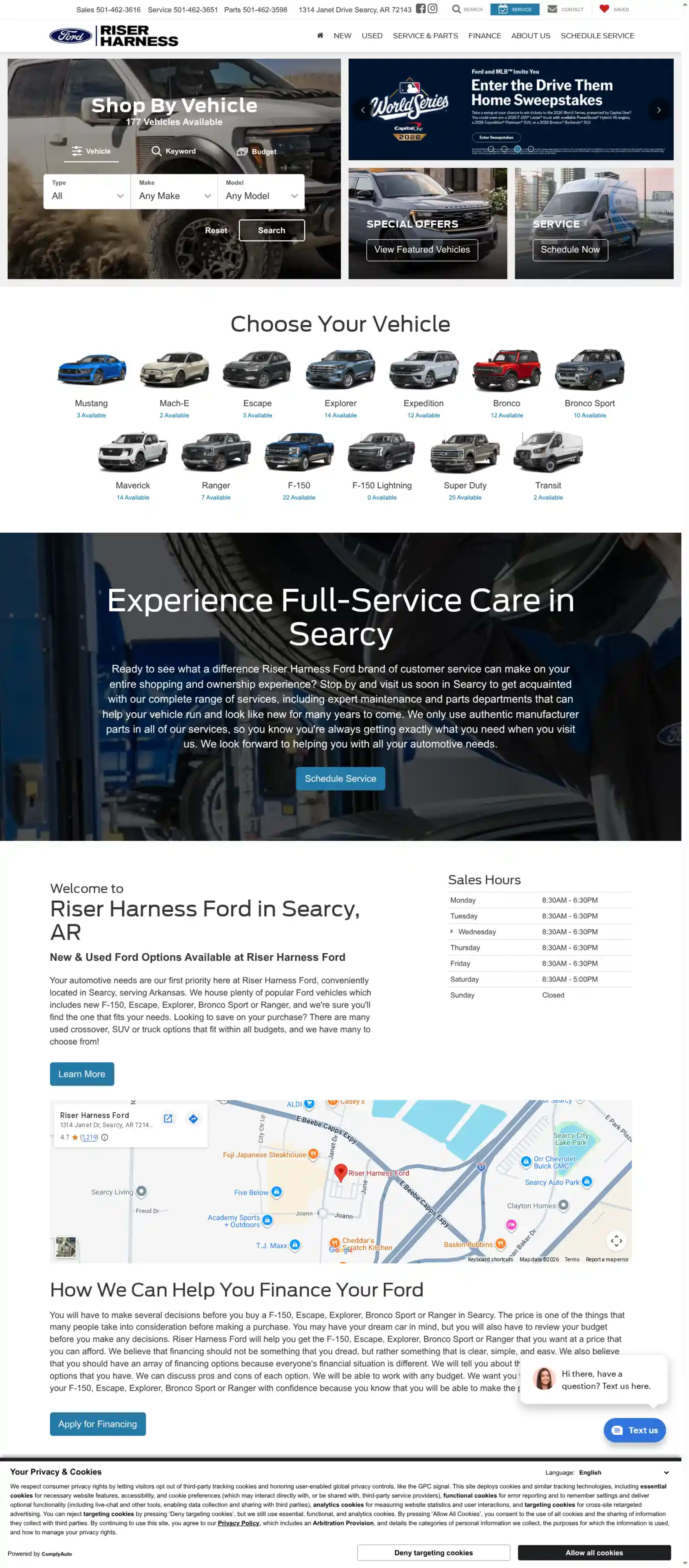 Screenshot of Riser Harness Ford