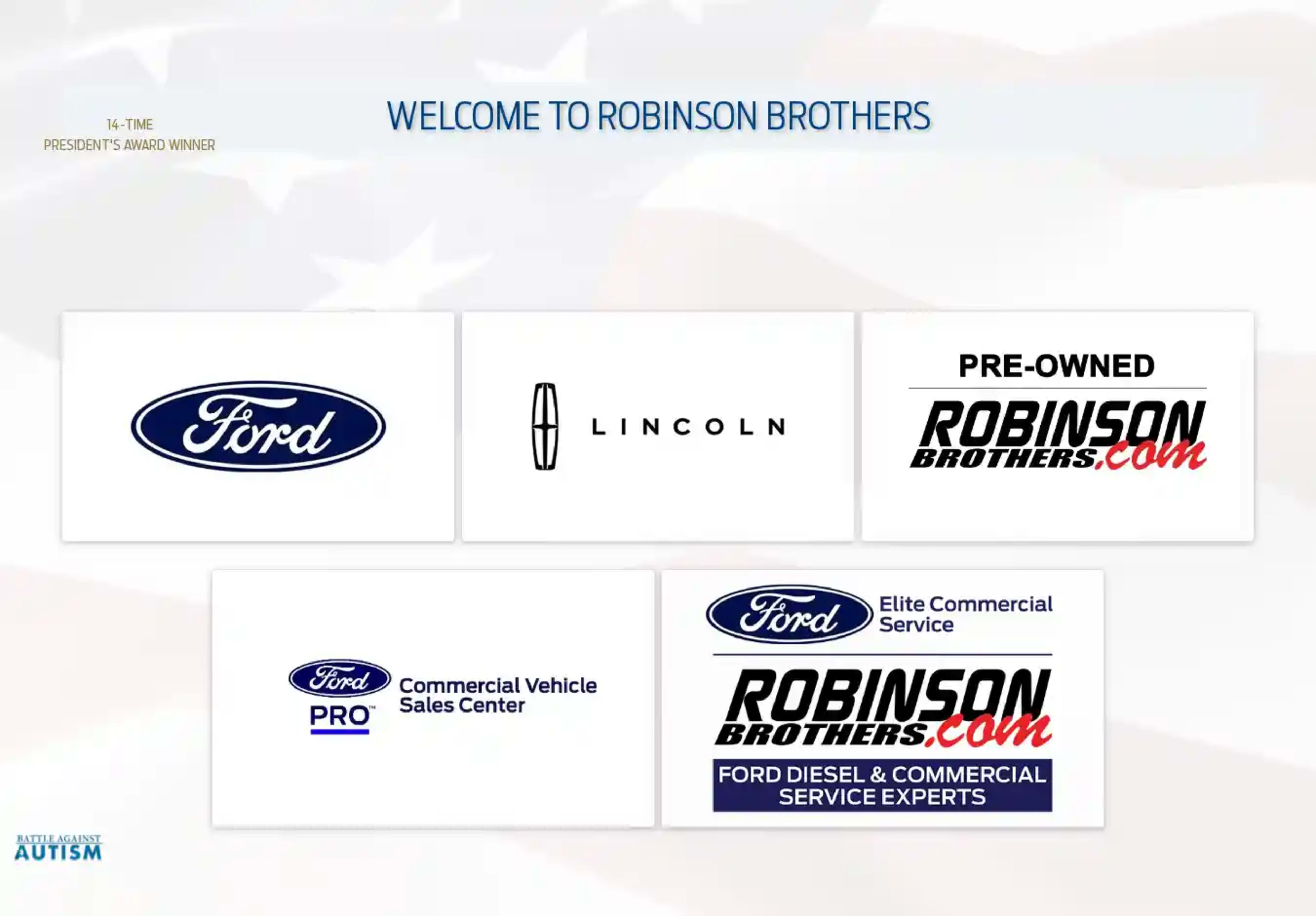 Screenshot of Robinson Brothers Ford
