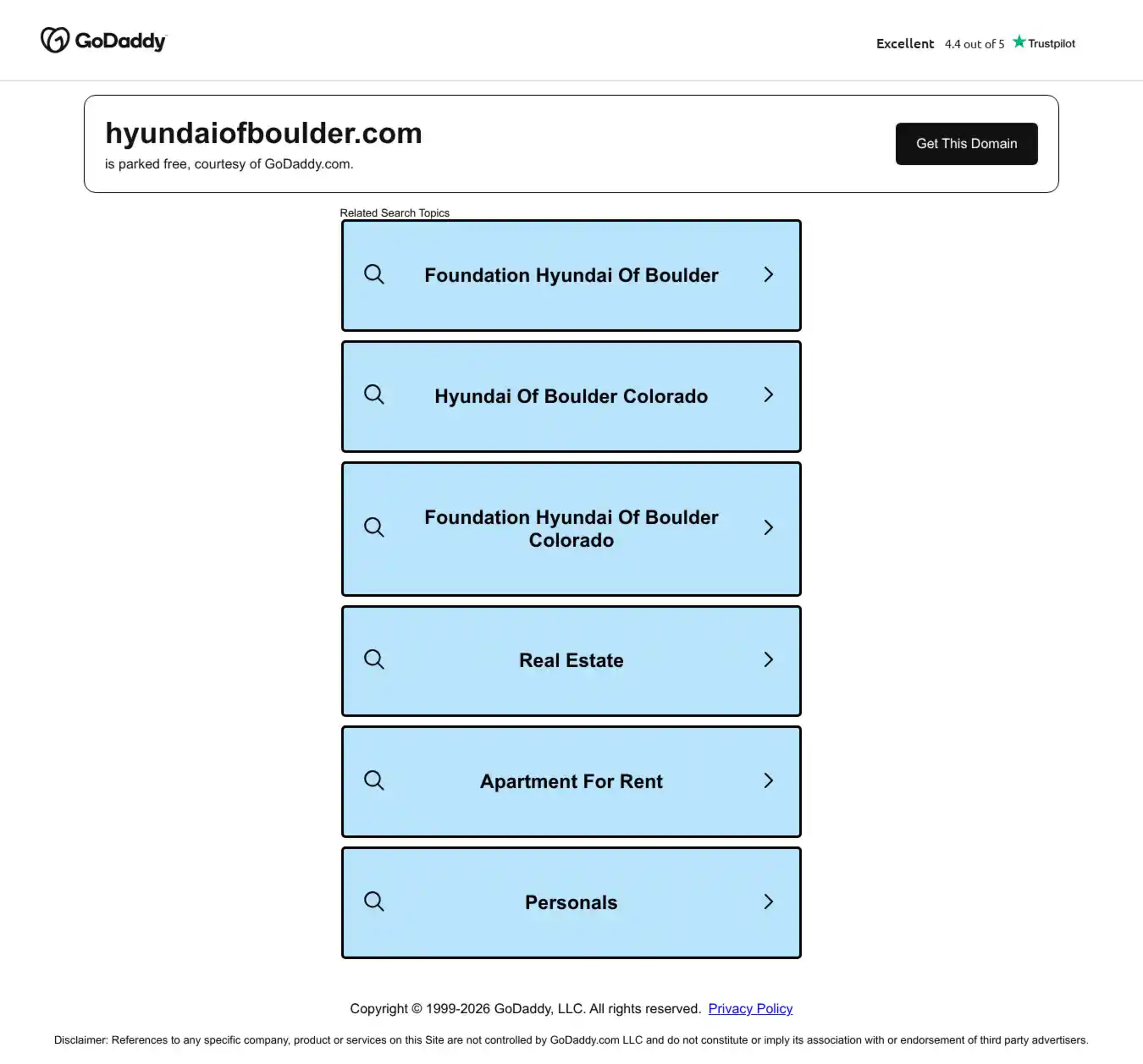 Screenshot of Foundation Hyundai of Boulder