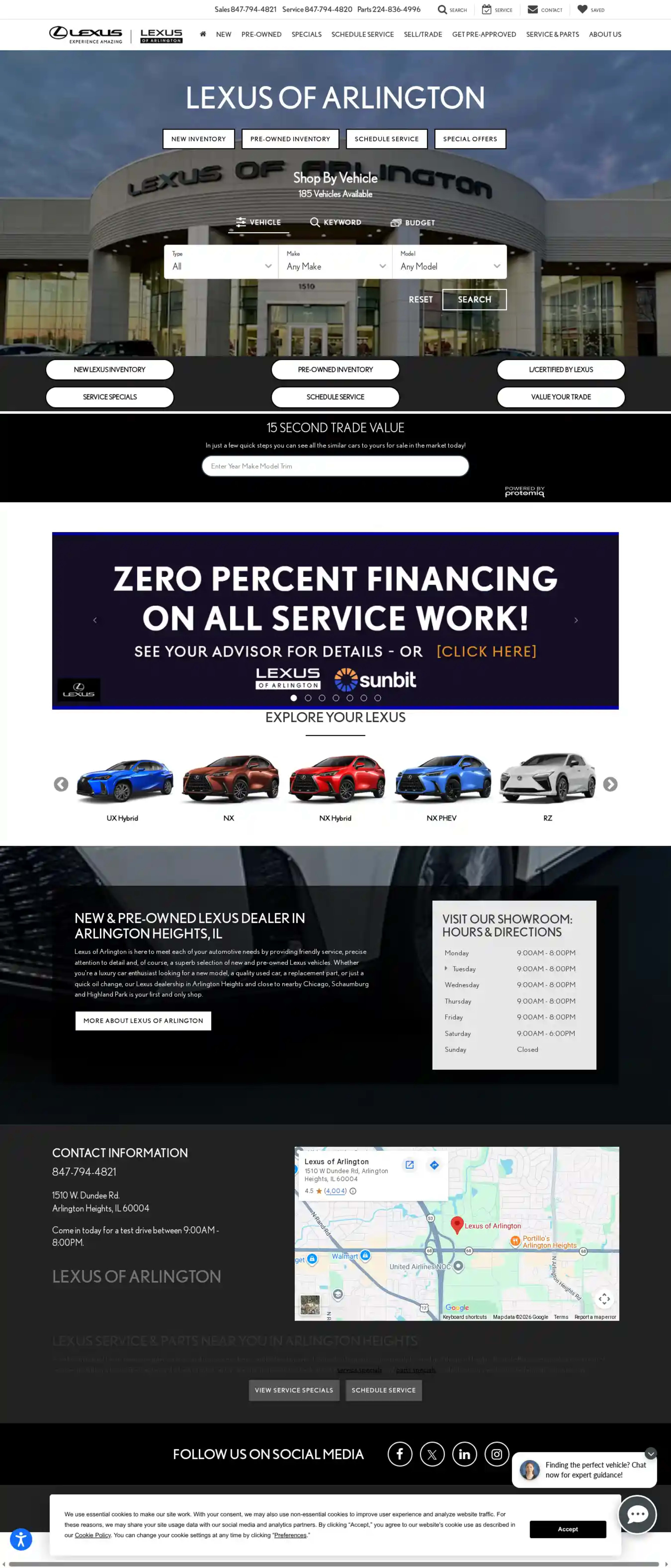 Screenshot of Lexus of Arlington
