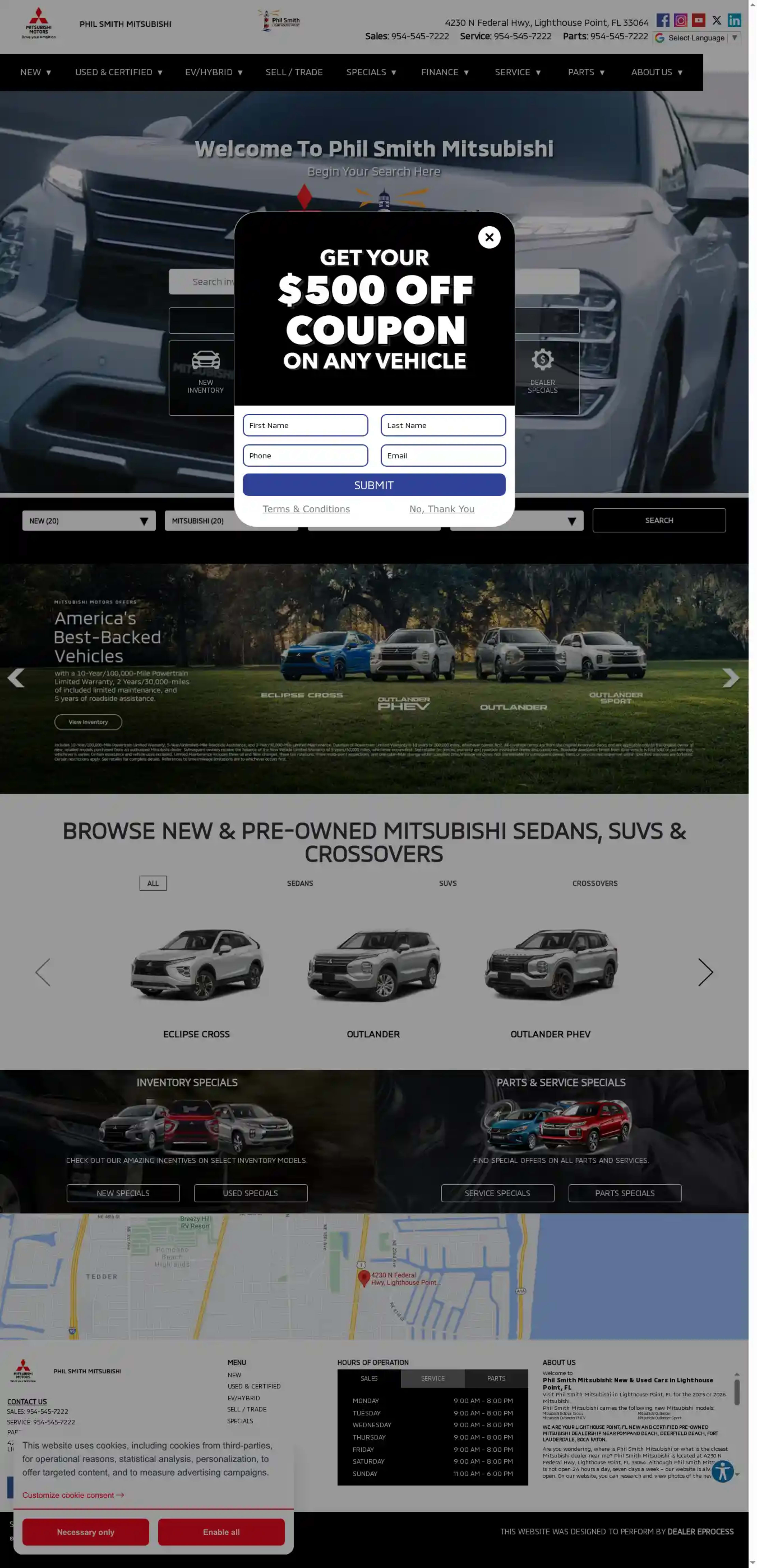 Screenshot of Phil Smith Mitsubishi