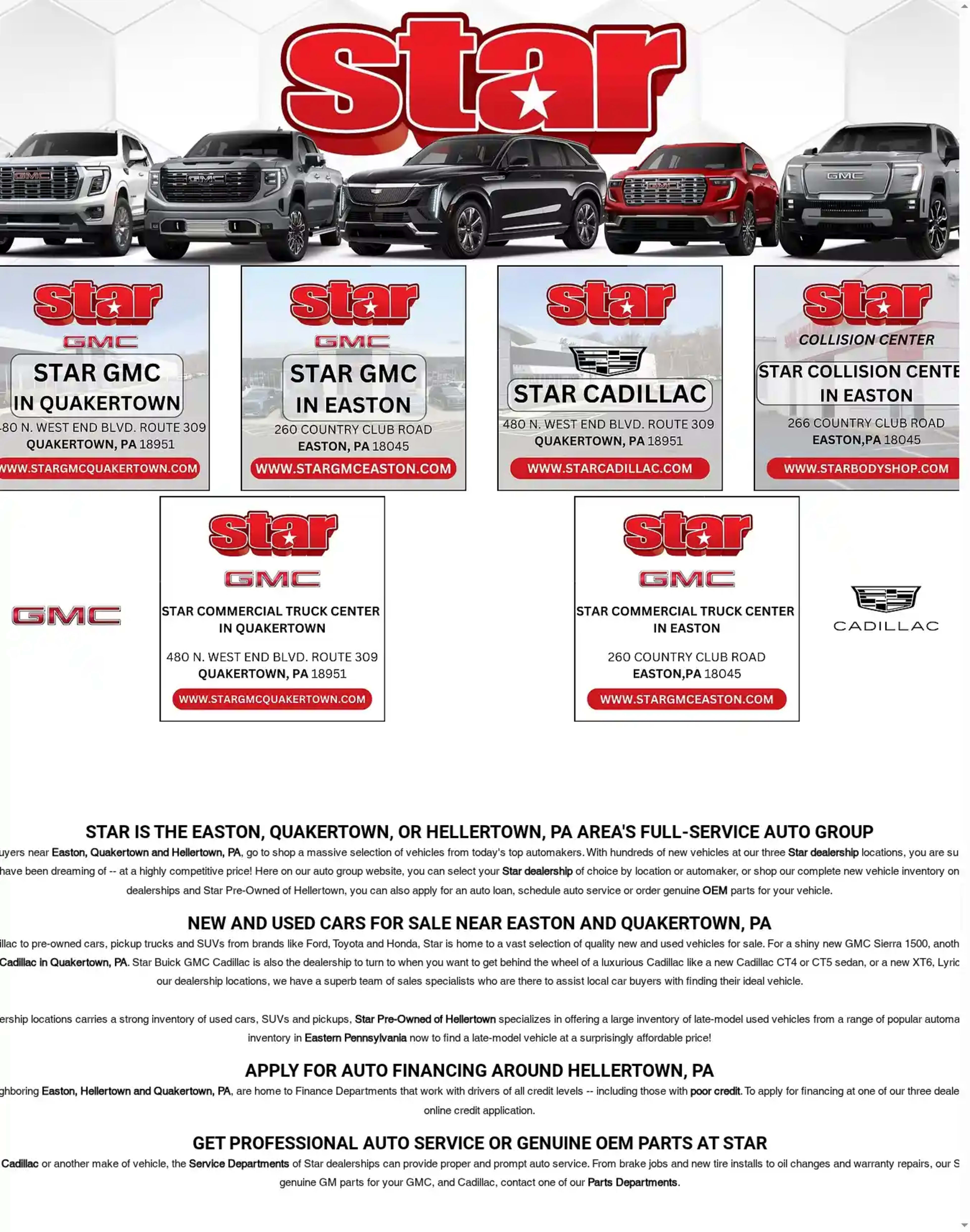 Screenshot of STAR GMC EASTON