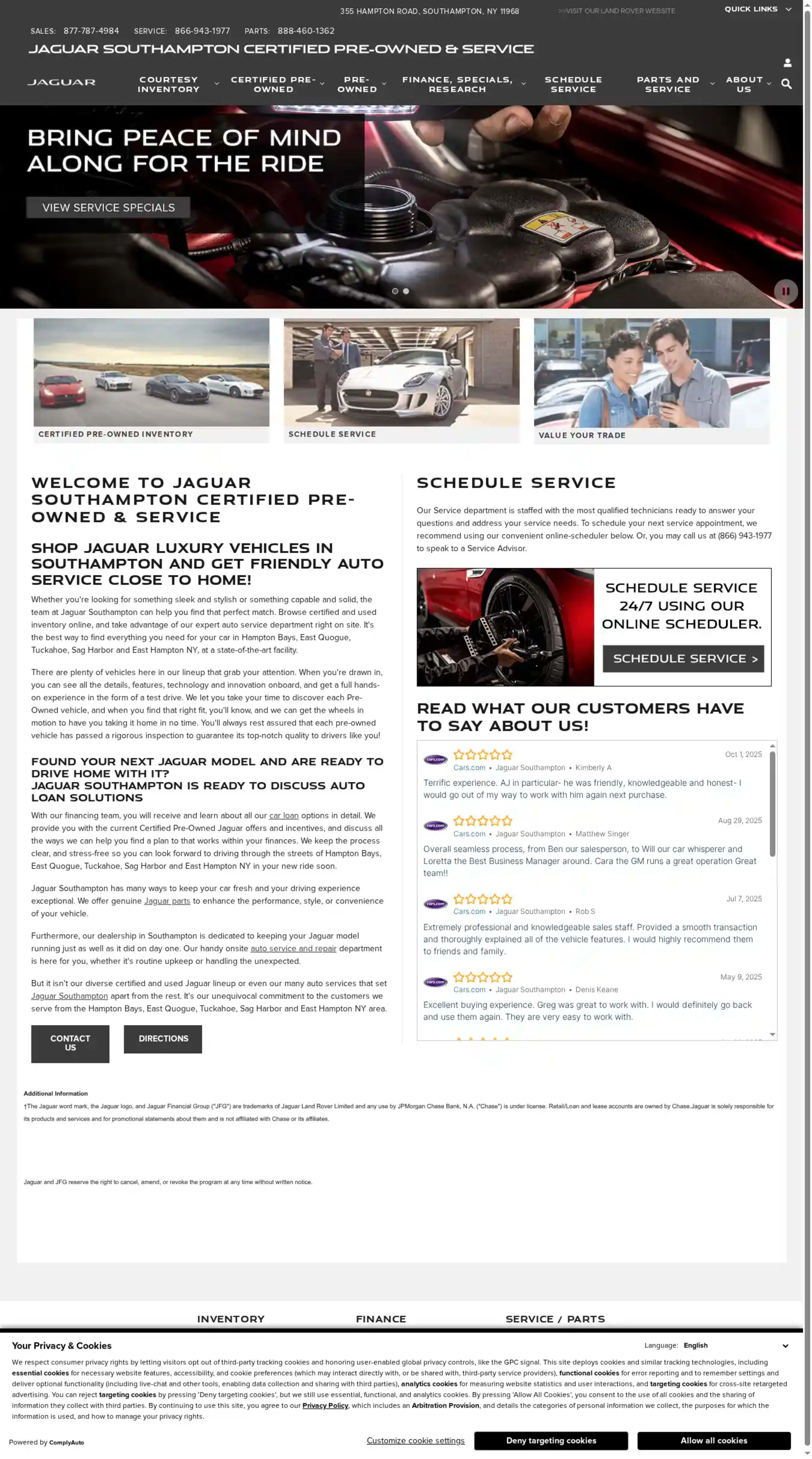 Screenshot of Jaguar Southampton