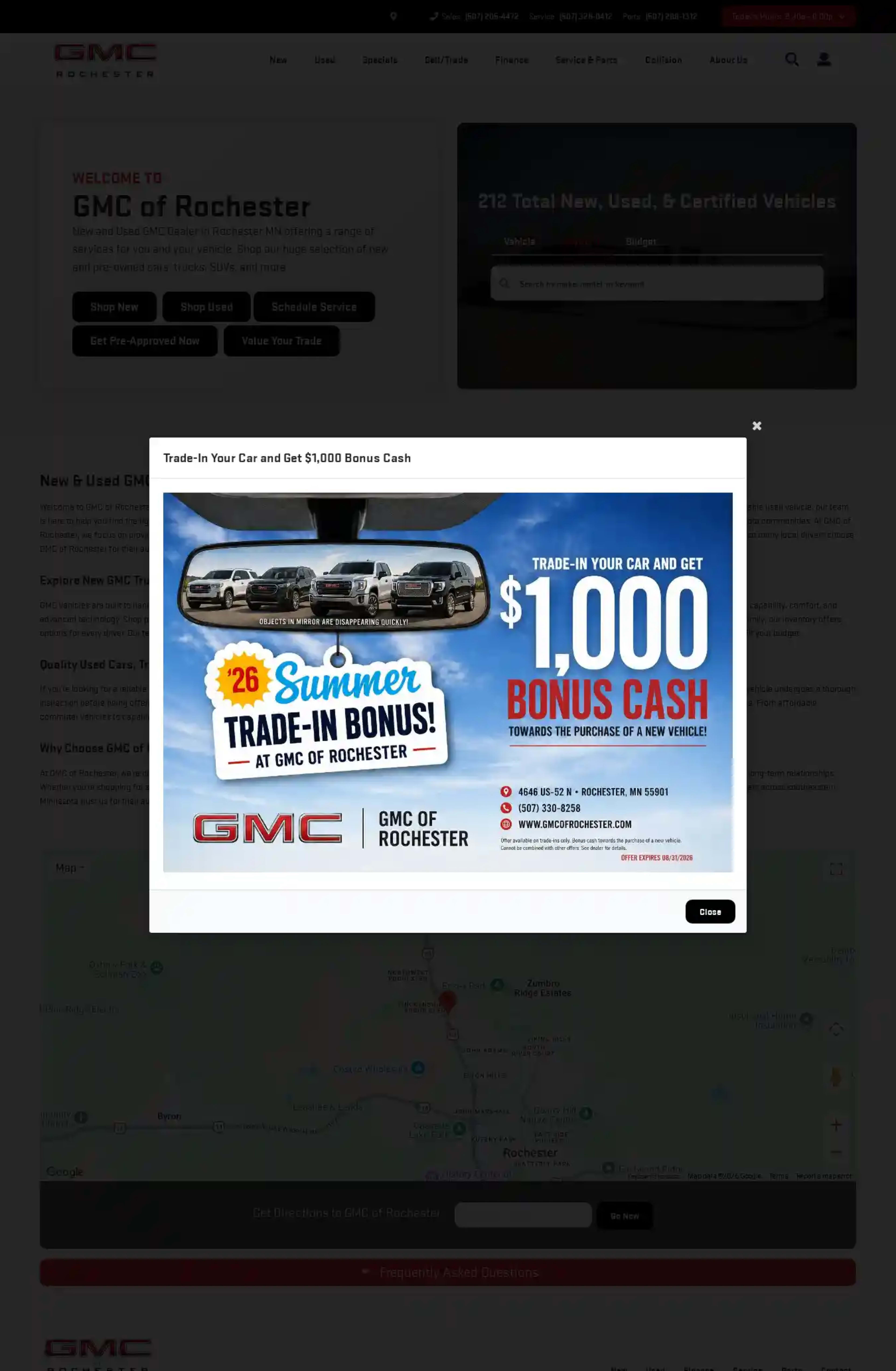 Screenshot of GMC of Rochester