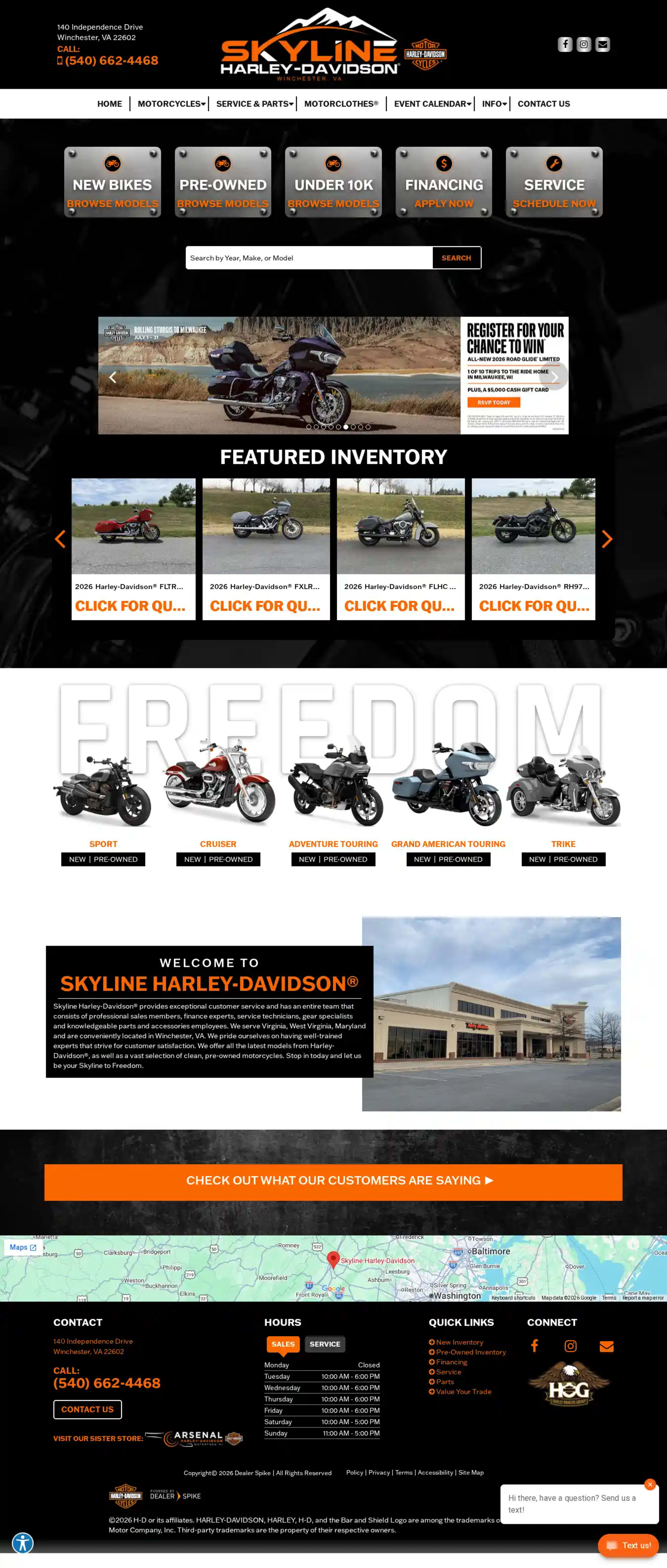 Screenshot of Skyline Harley-Davidson