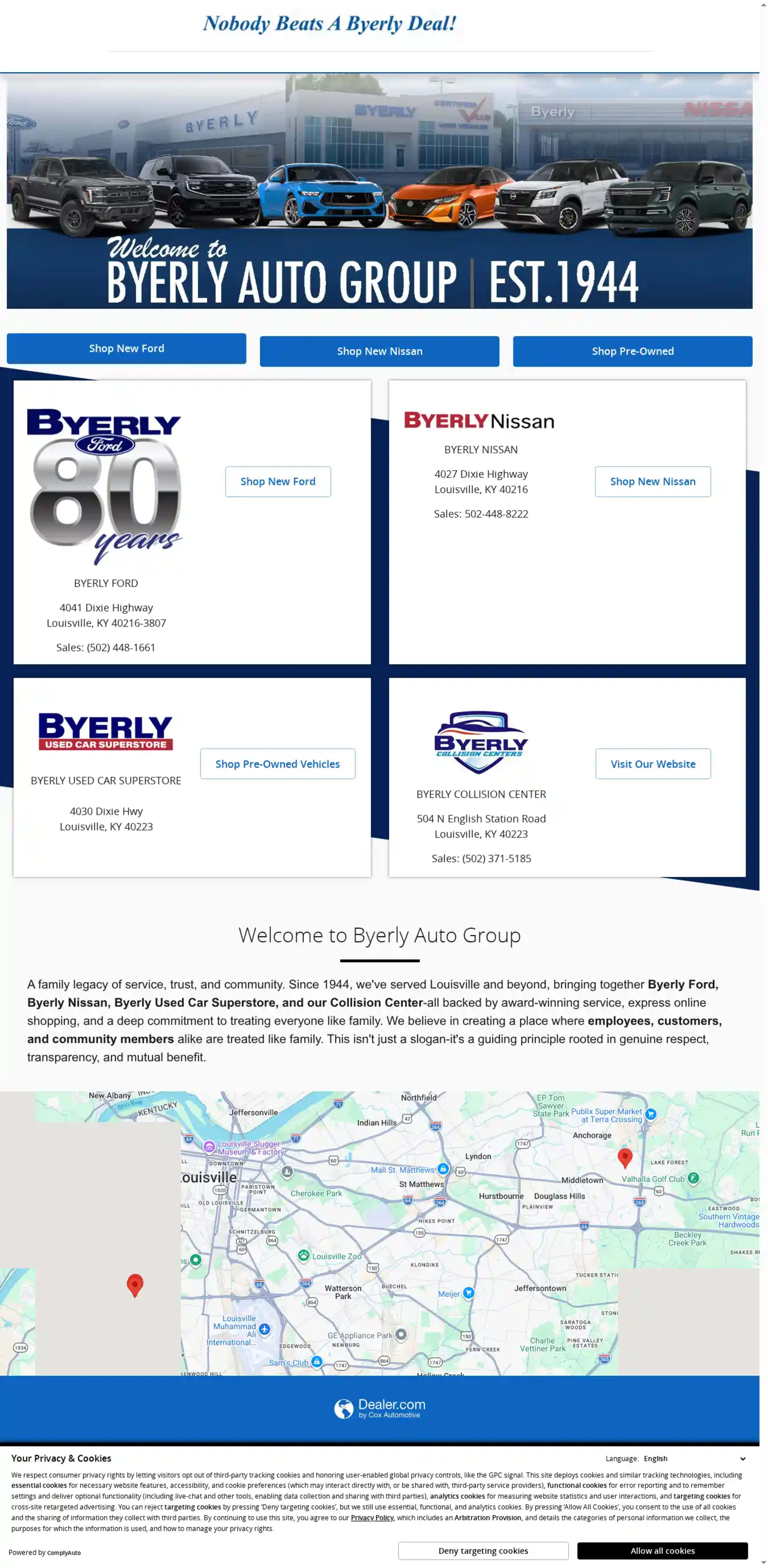 Screenshot of Byerly Auto Group