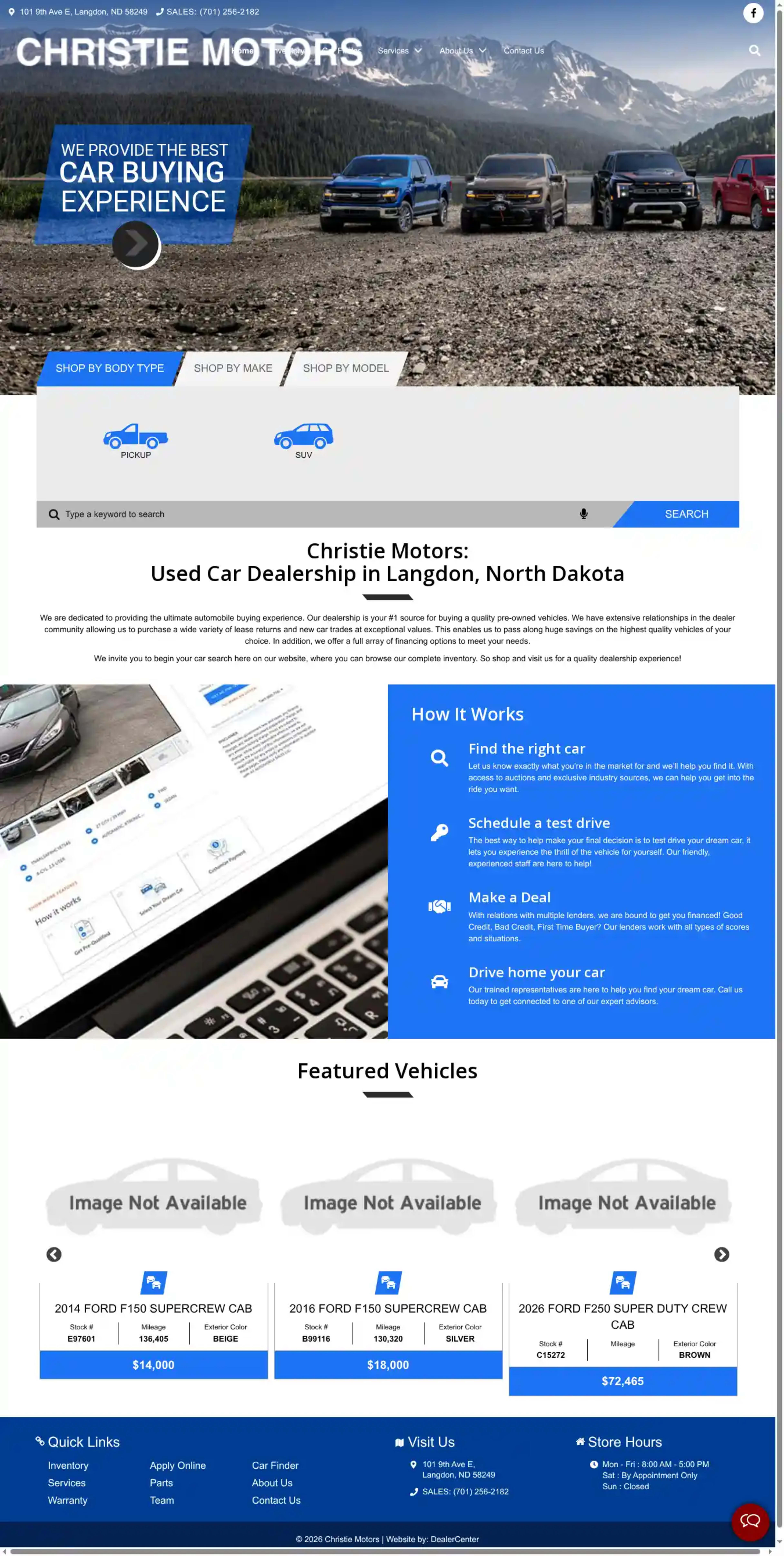 Screenshot of Christie Motors