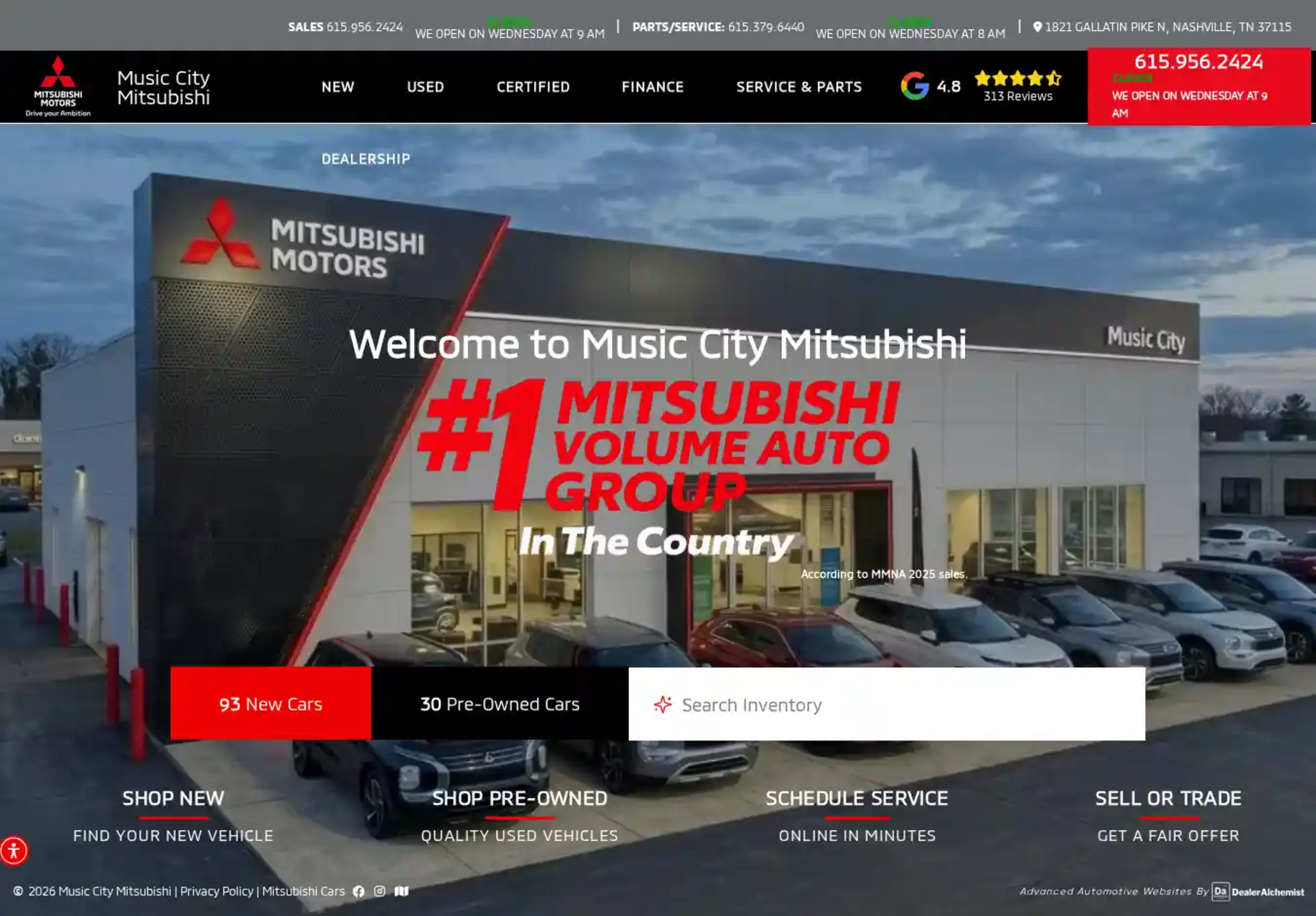 Screenshot of Music City Mitsubishi