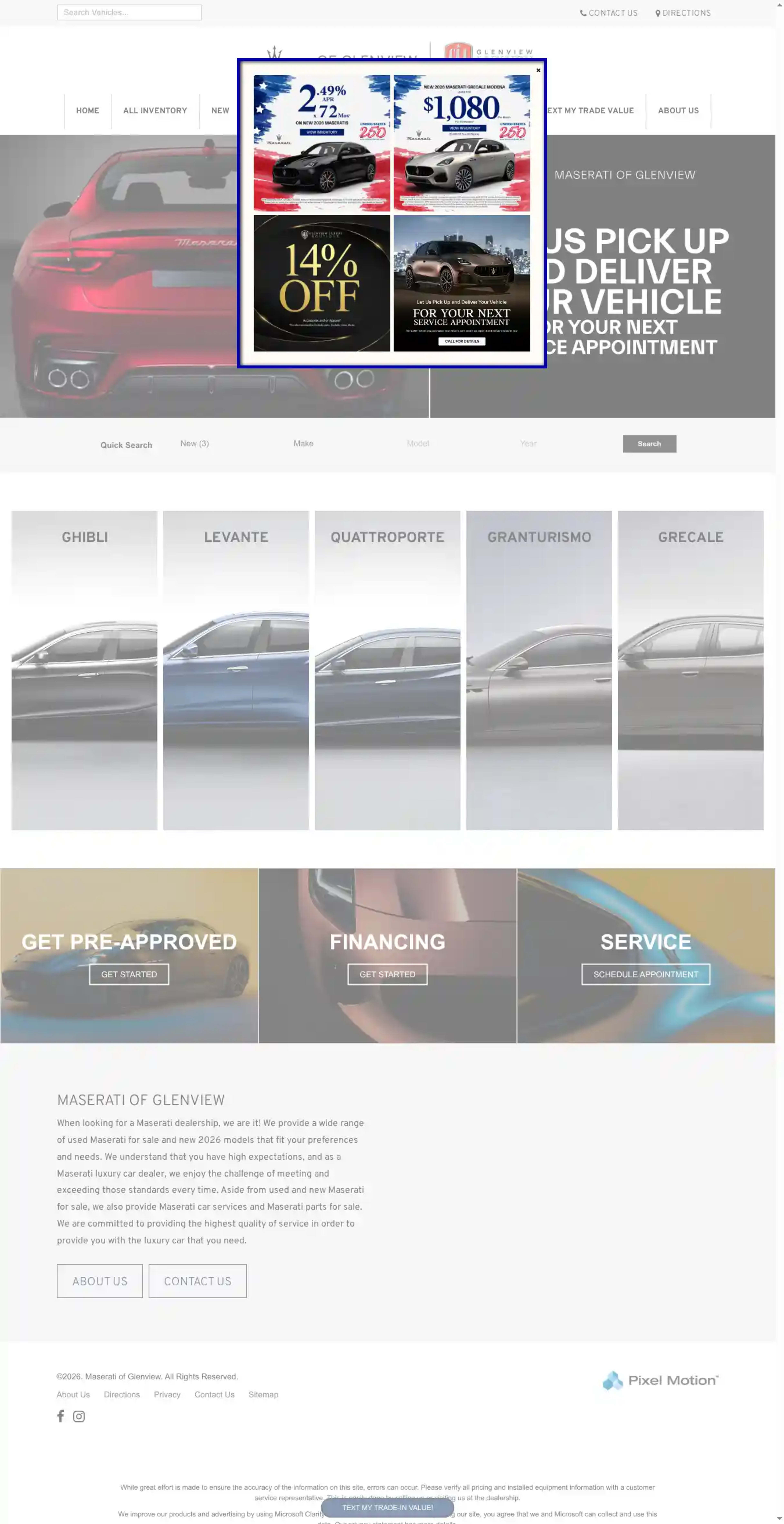 Screenshot of Maserati of Glenview