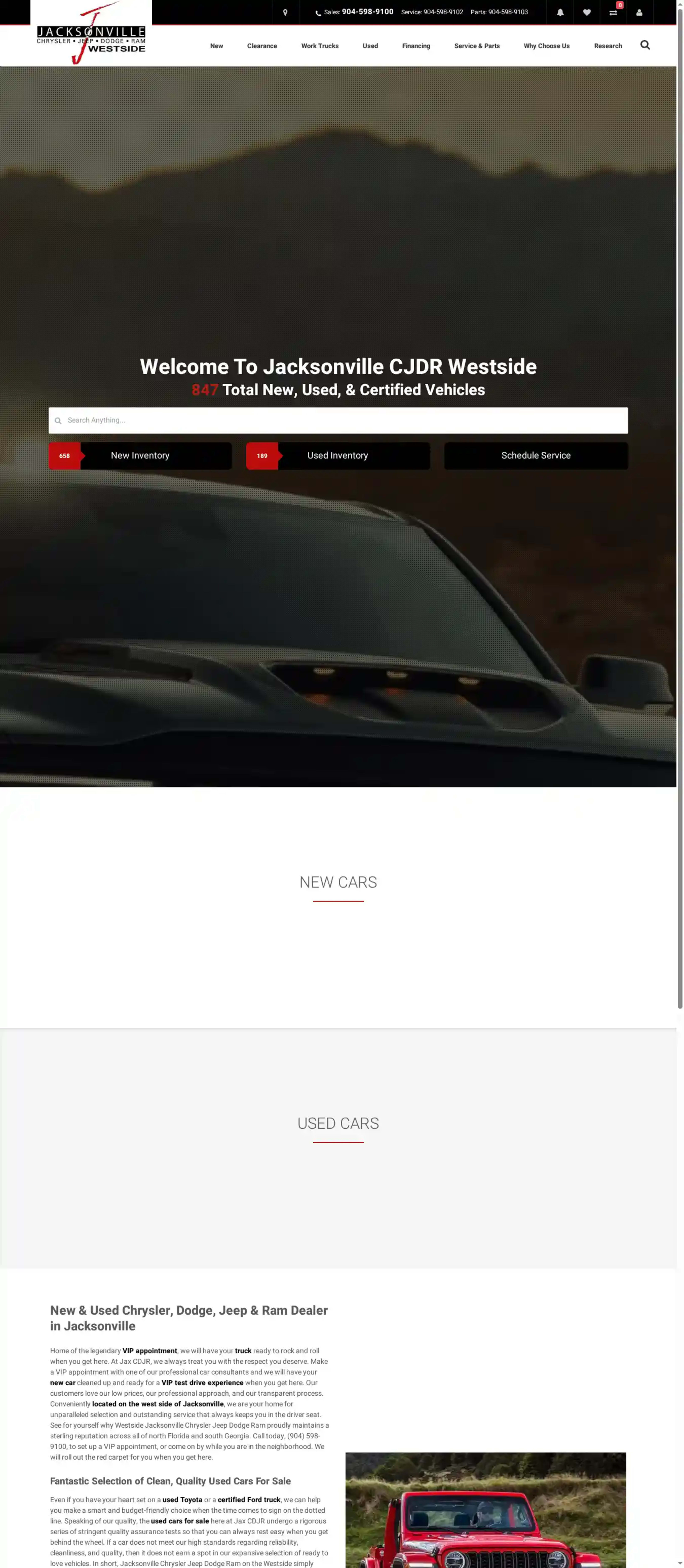 Screenshot of Jacksonville CJDR Westside