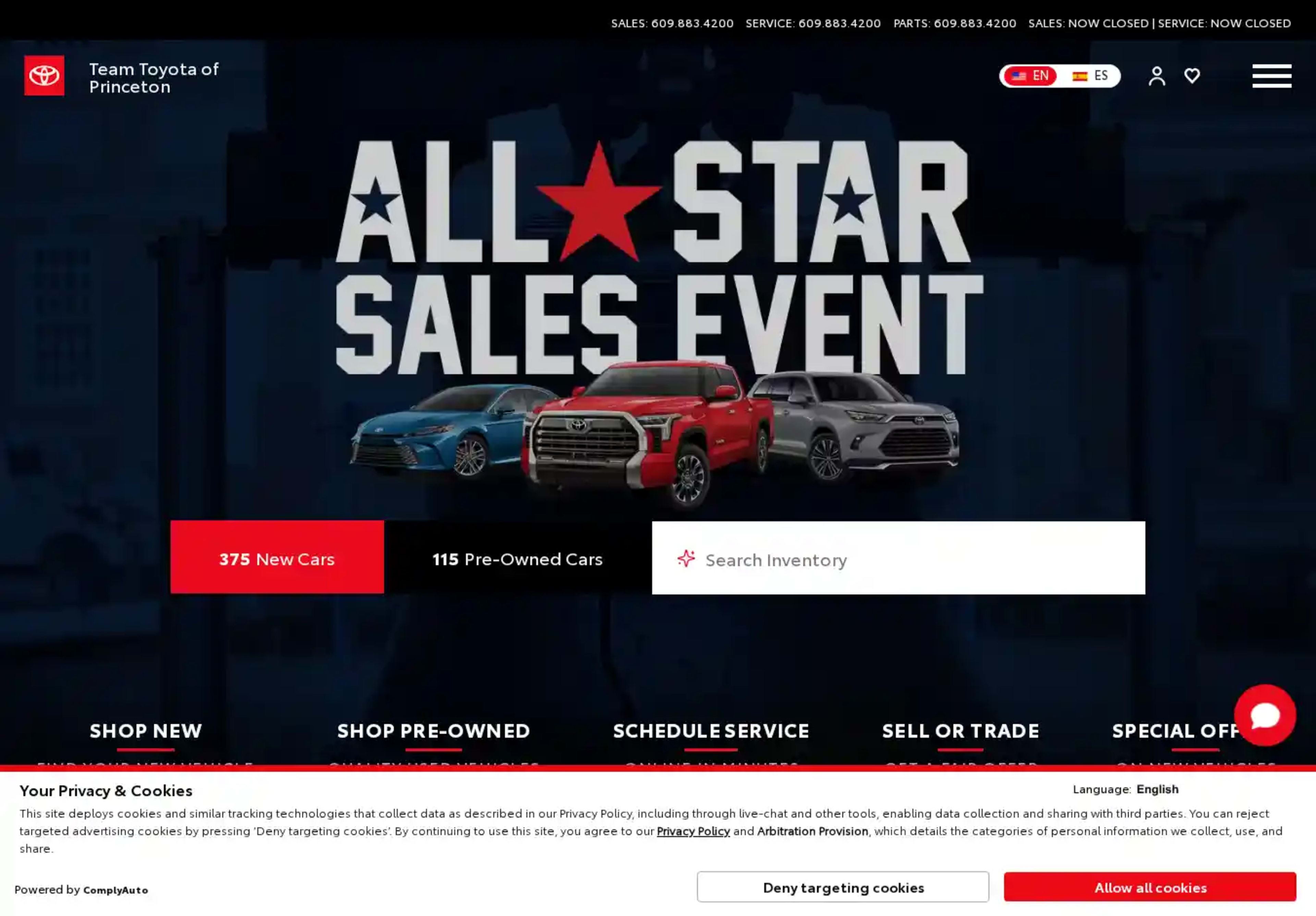 Screenshot of Team Toyota of Princeton