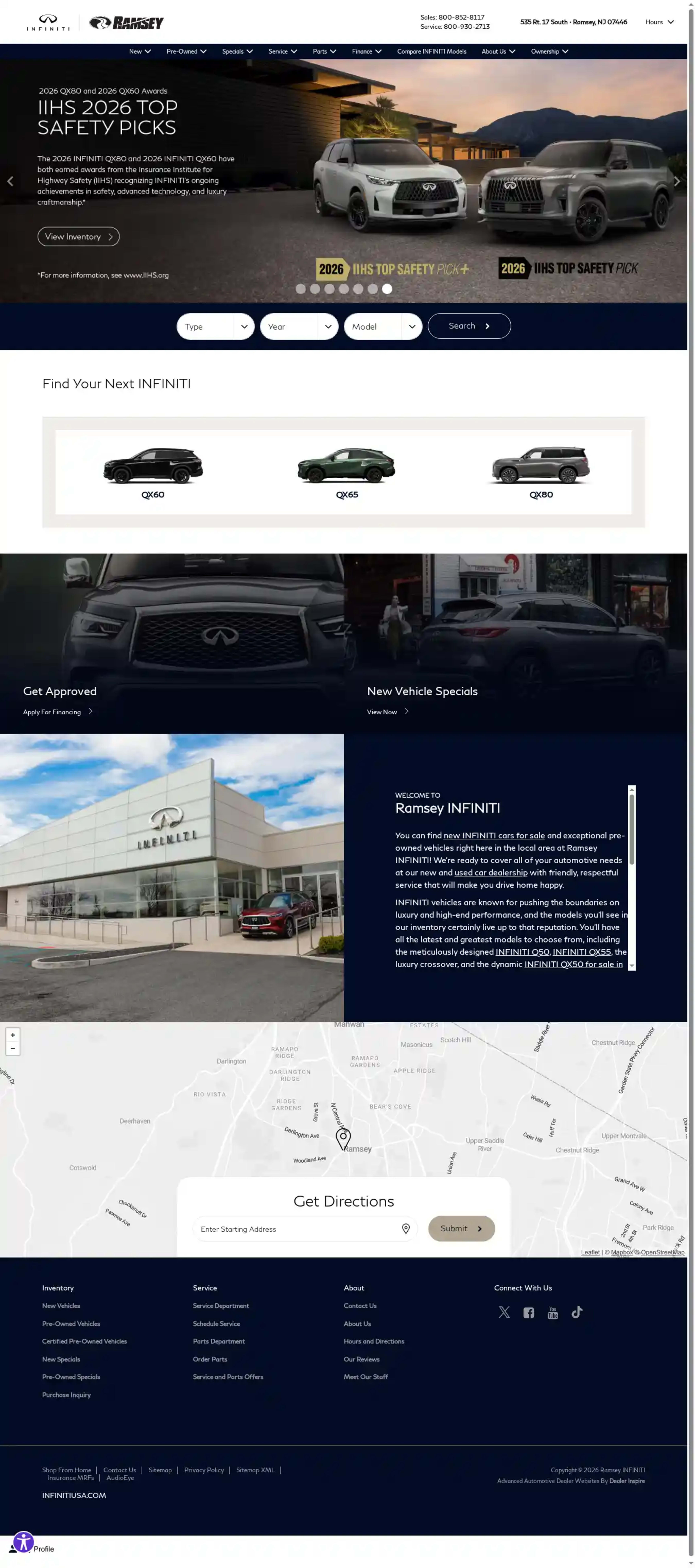 Screenshot of Ramsey INFINITI