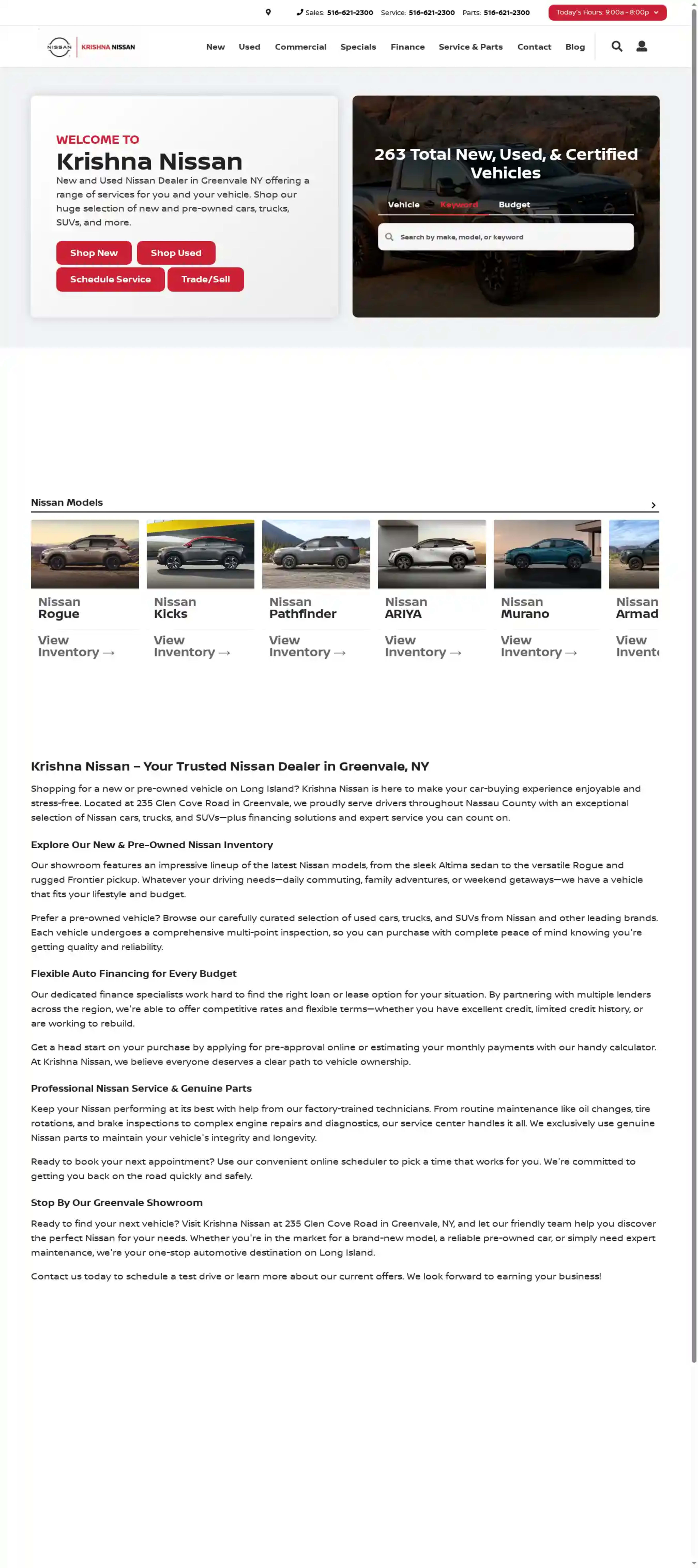 Screenshot of Krishna Nissan