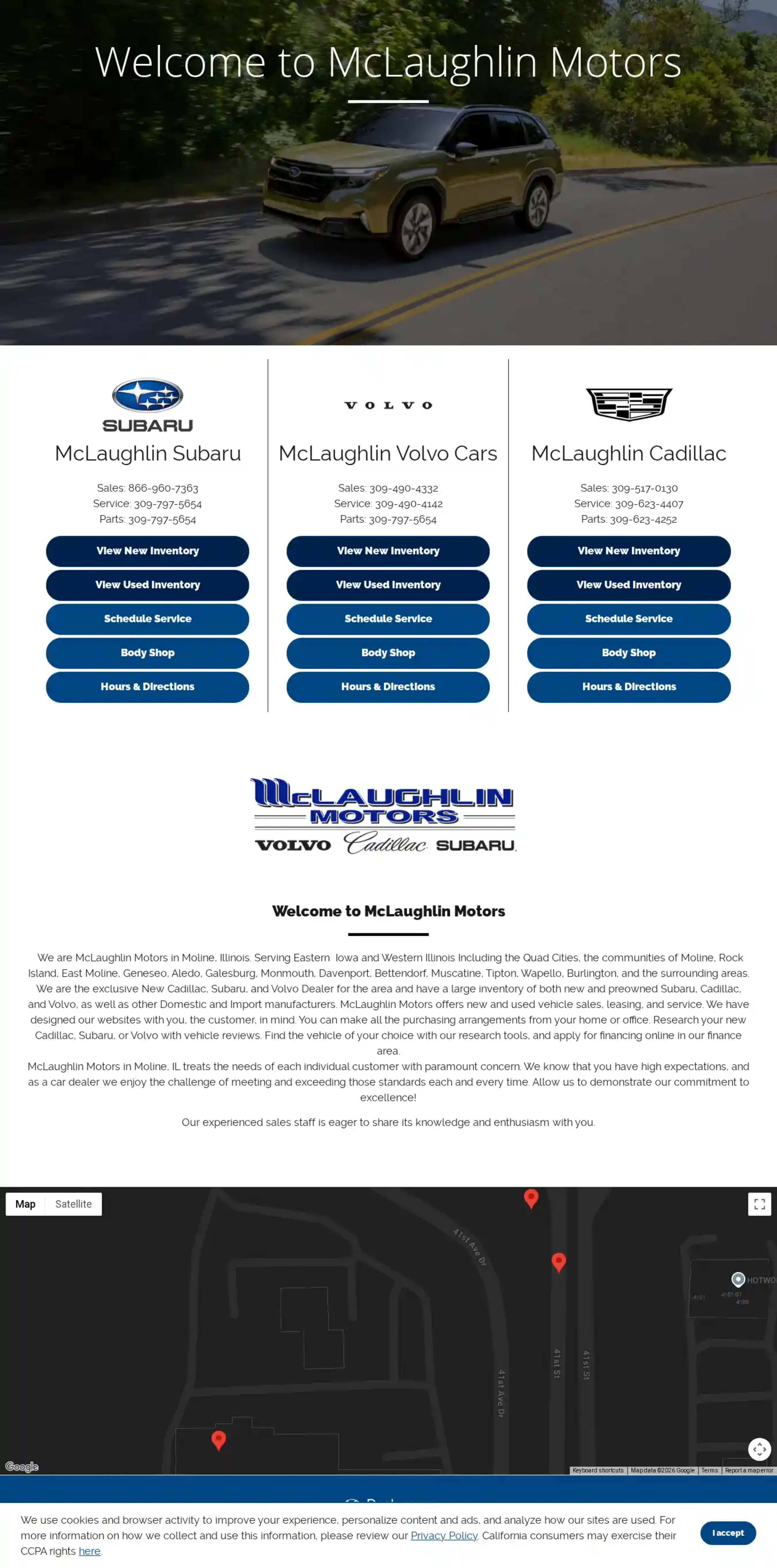 Screenshot of Mclaughlin Motors