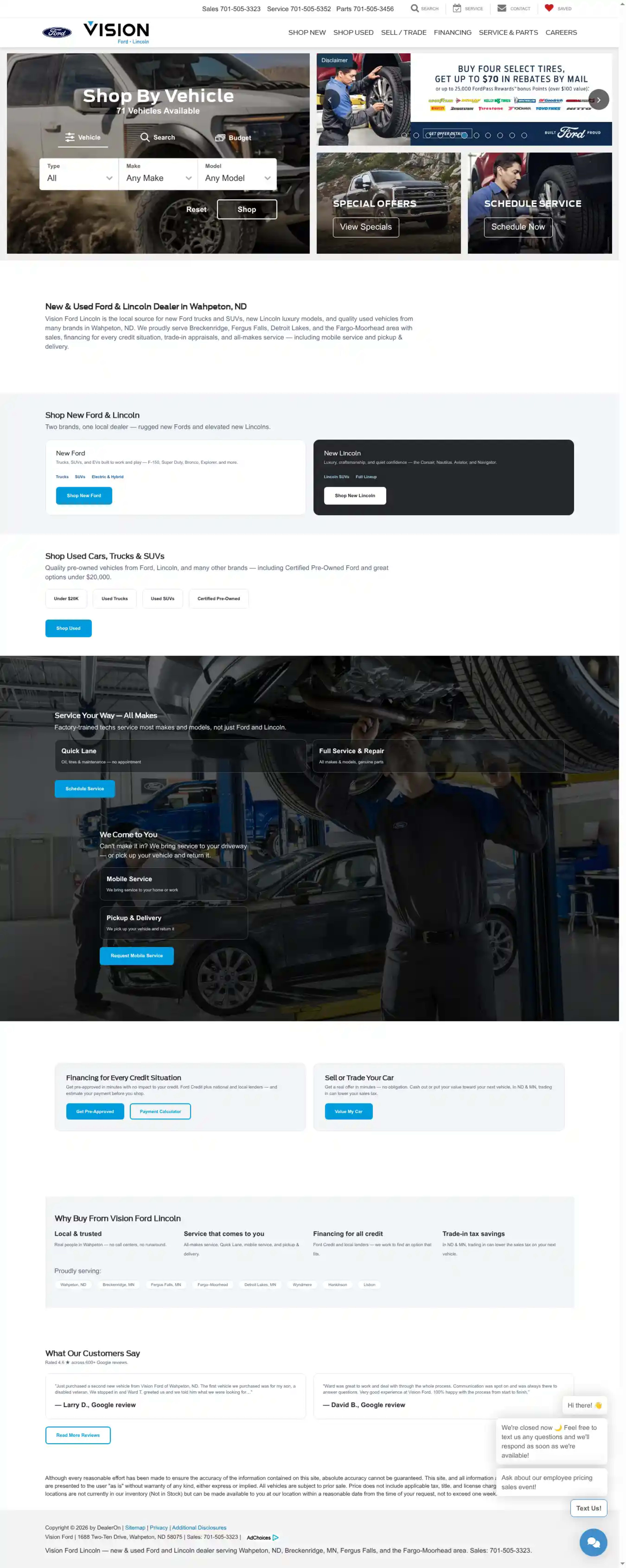 Screenshot of Vision Ford
