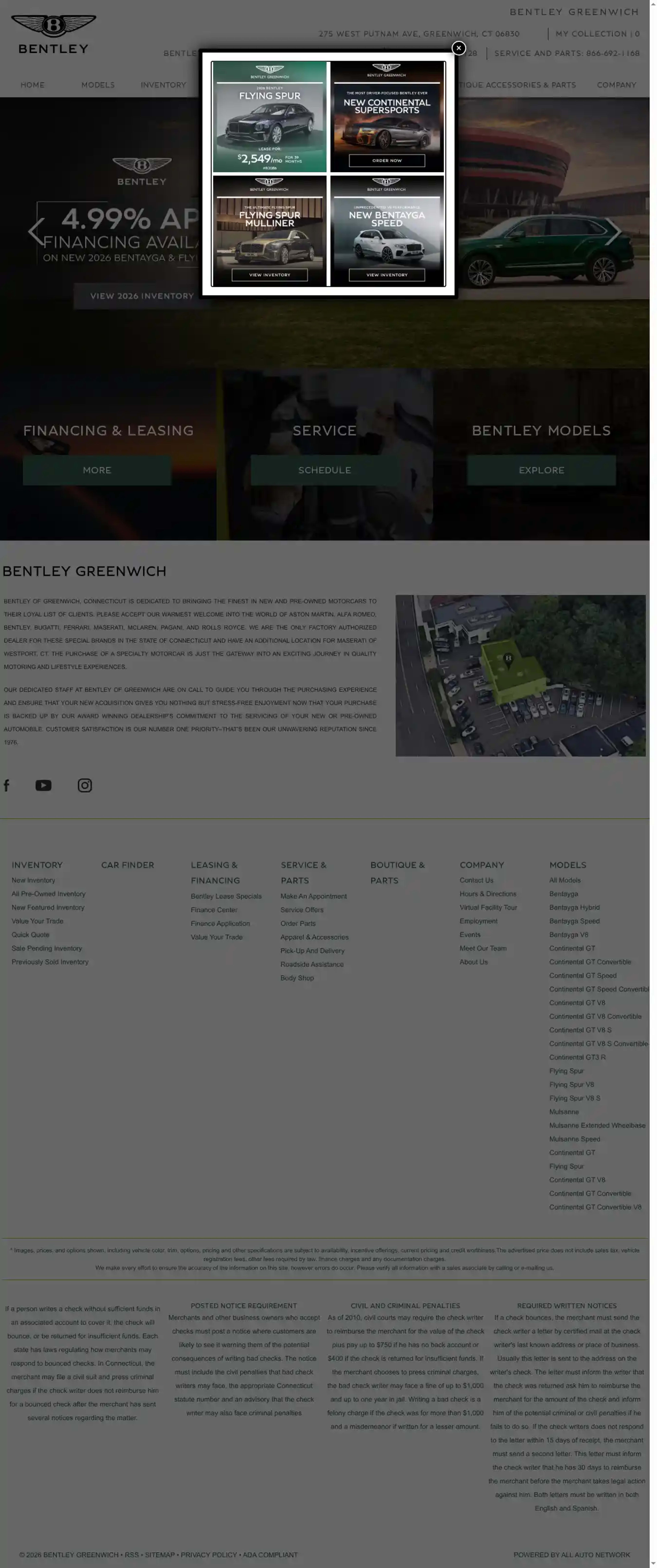 Screenshot of Bentley Greenwich