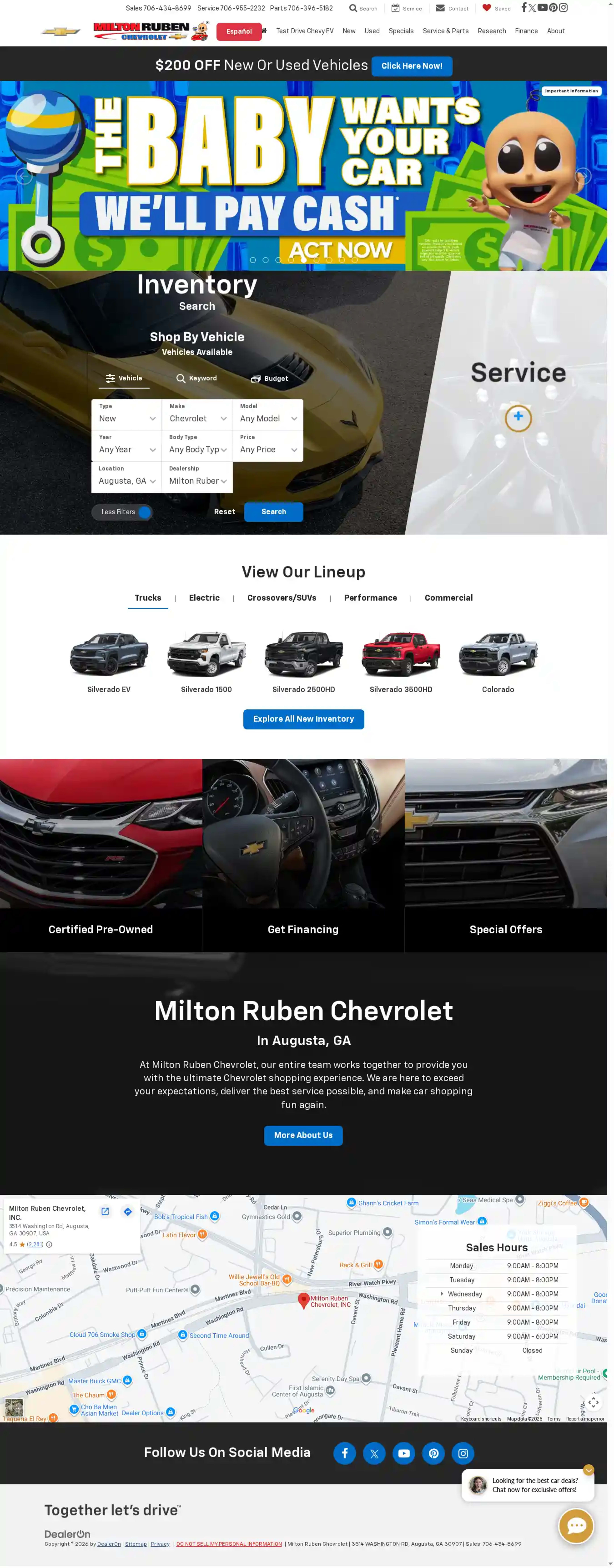 Screenshot of Milton Ruben Chevrolet