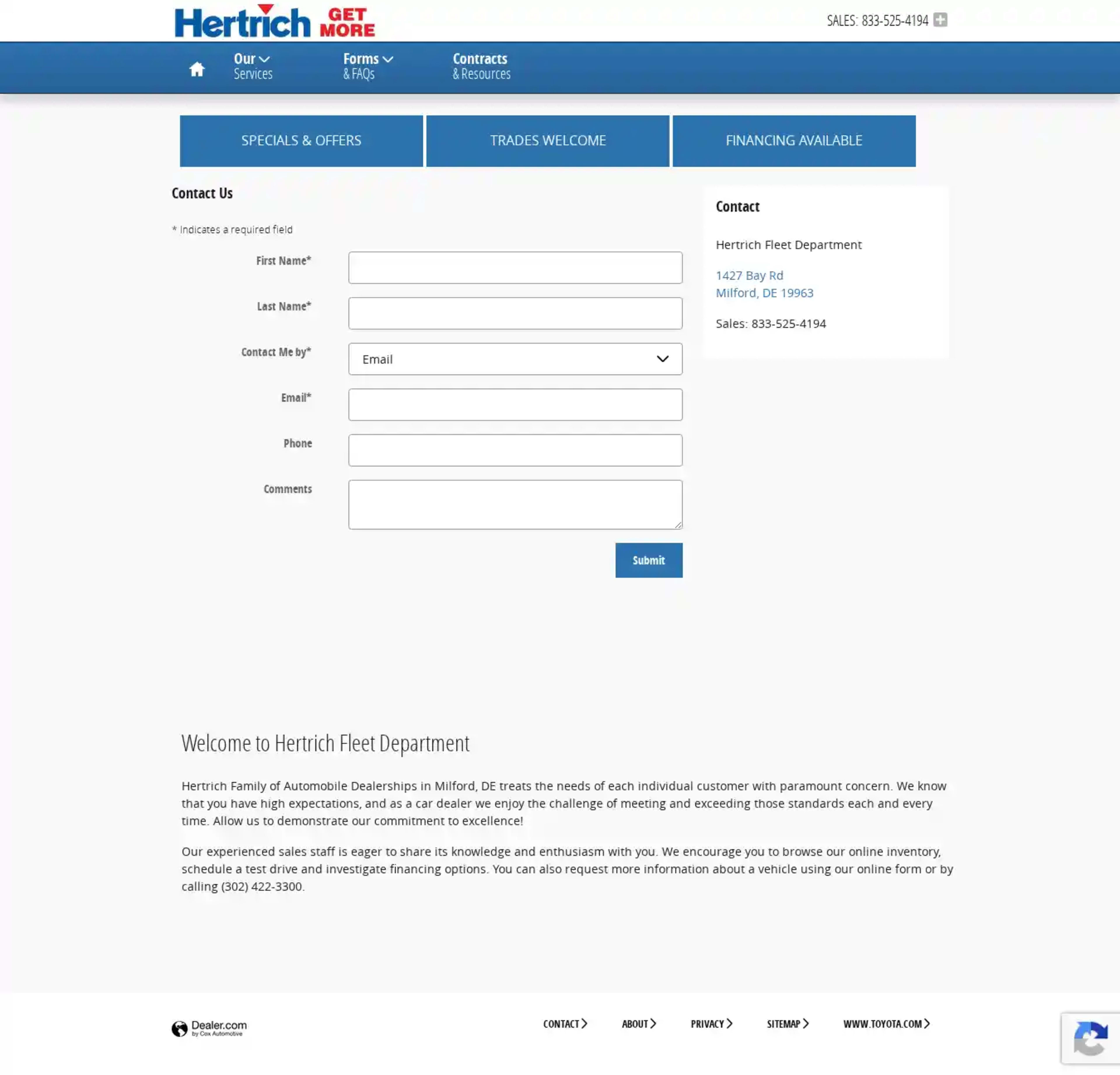 Screenshot of Hertrich Fleet Services Inc