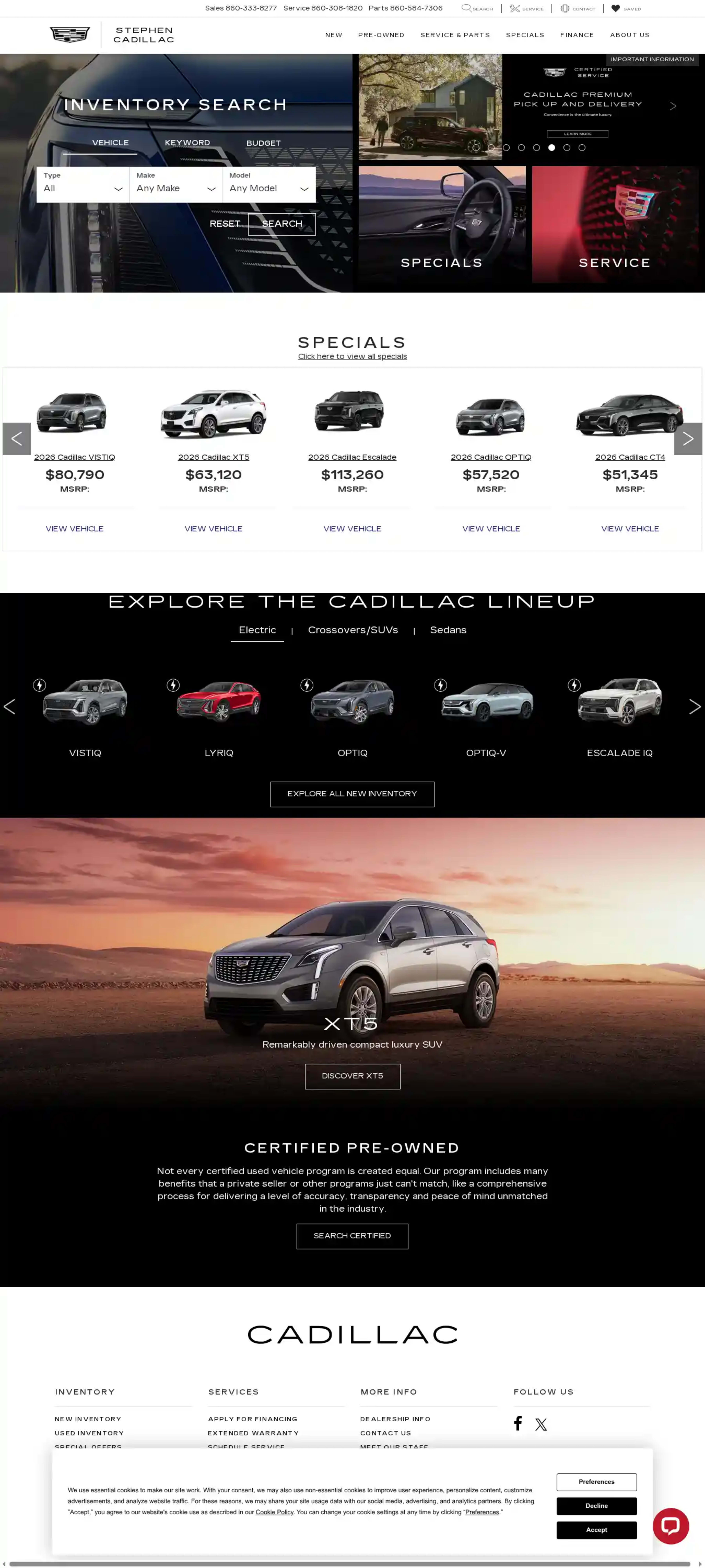 Screenshot of Stephen Cadillac