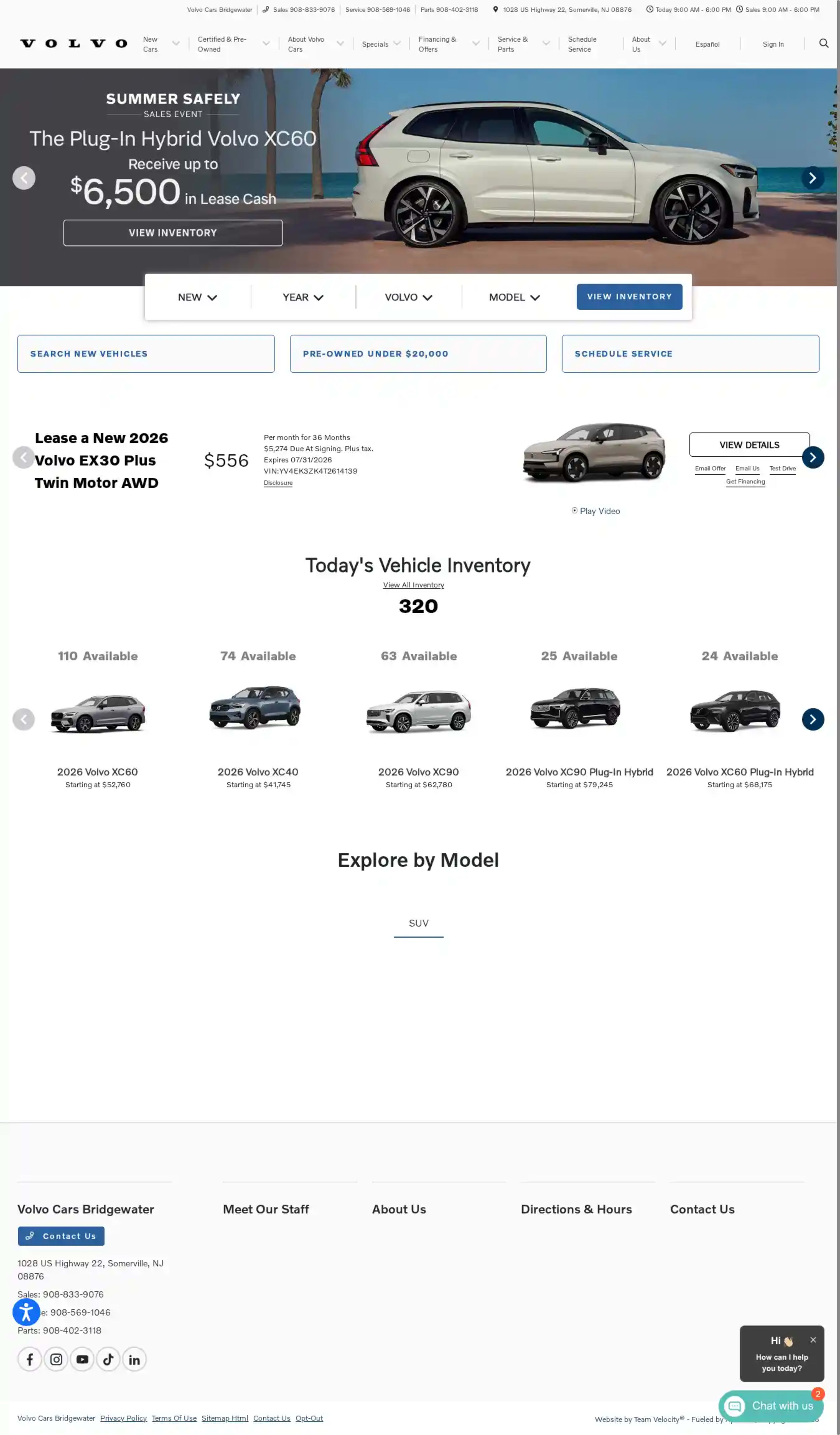 Screenshot of Volvo Cars Bridgewater