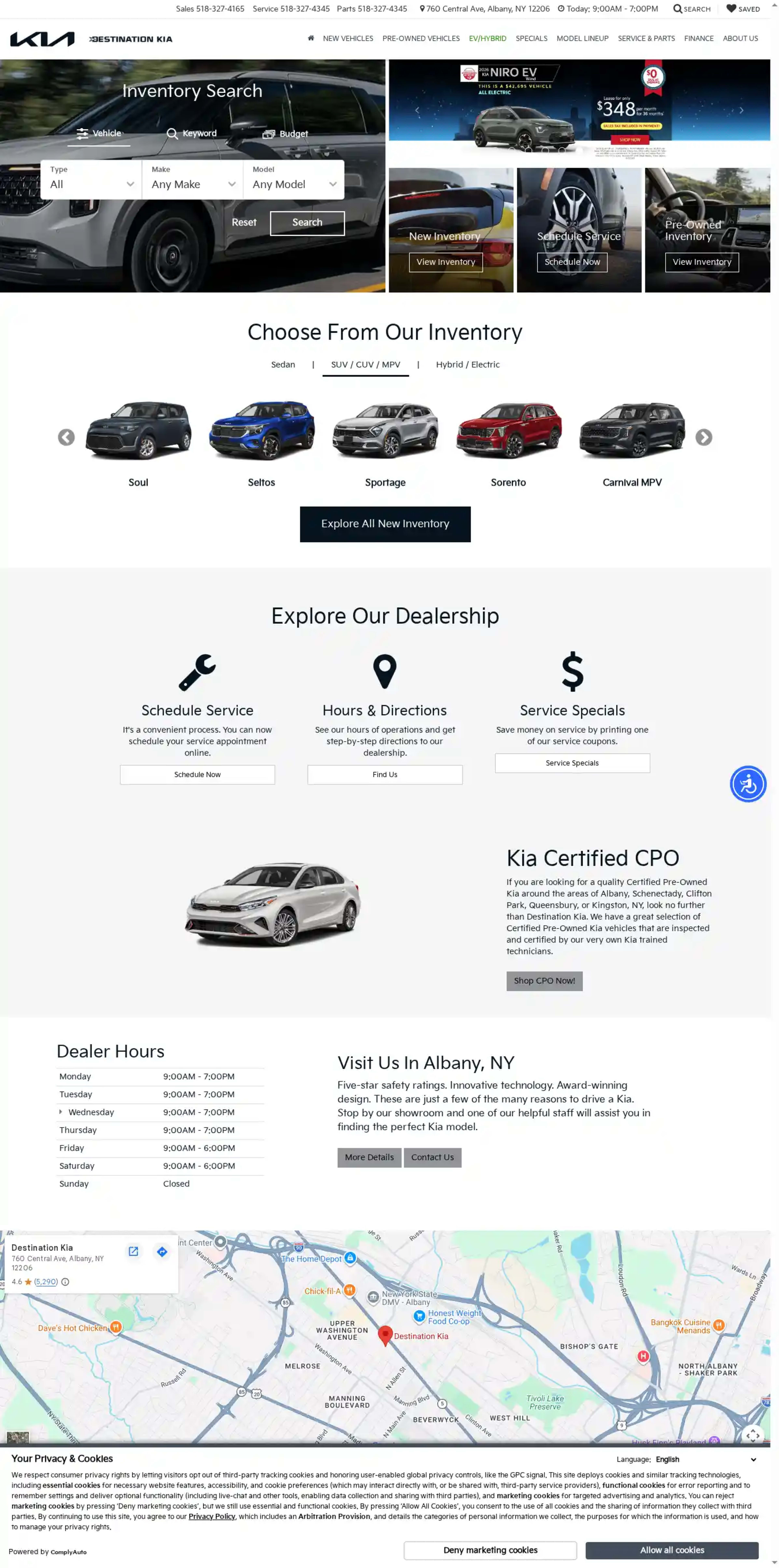 Screenshot of Destination Kia