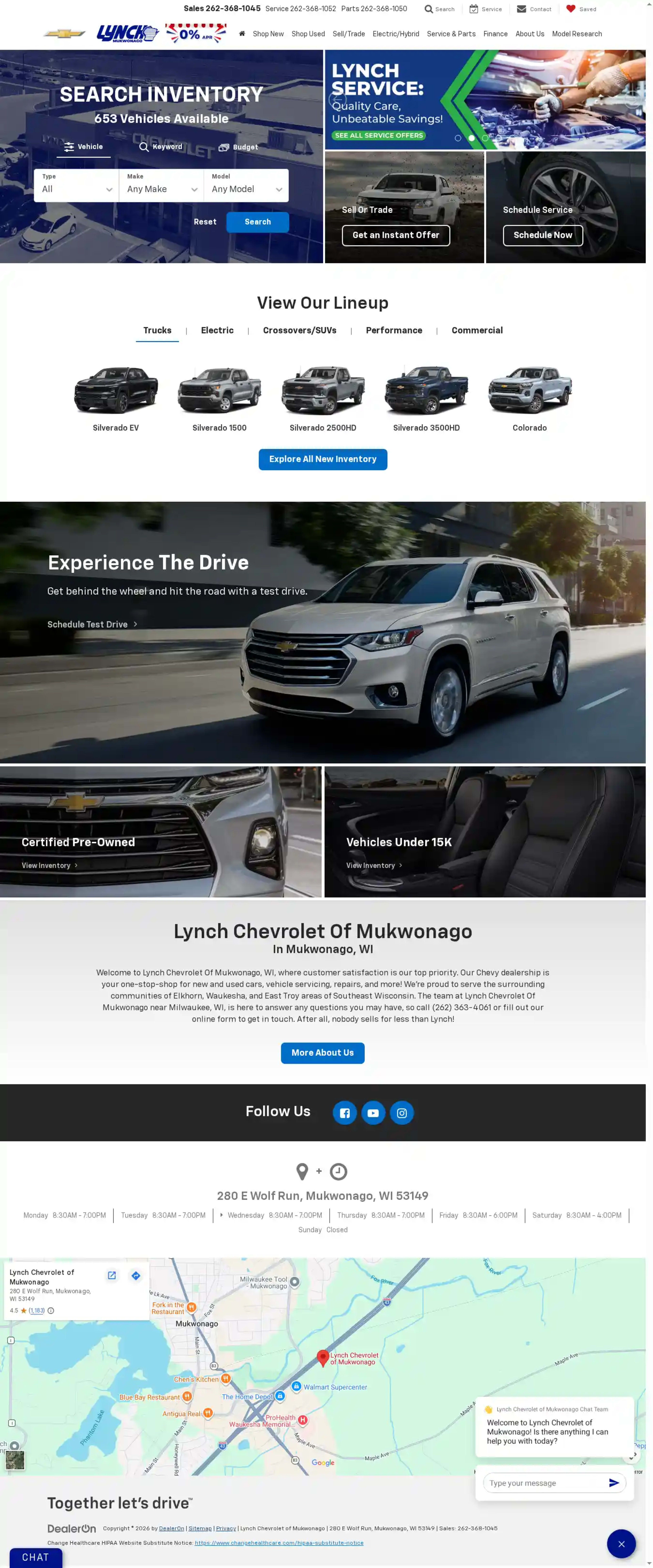 Screenshot of Lynch Chevrolet of Mukwonago